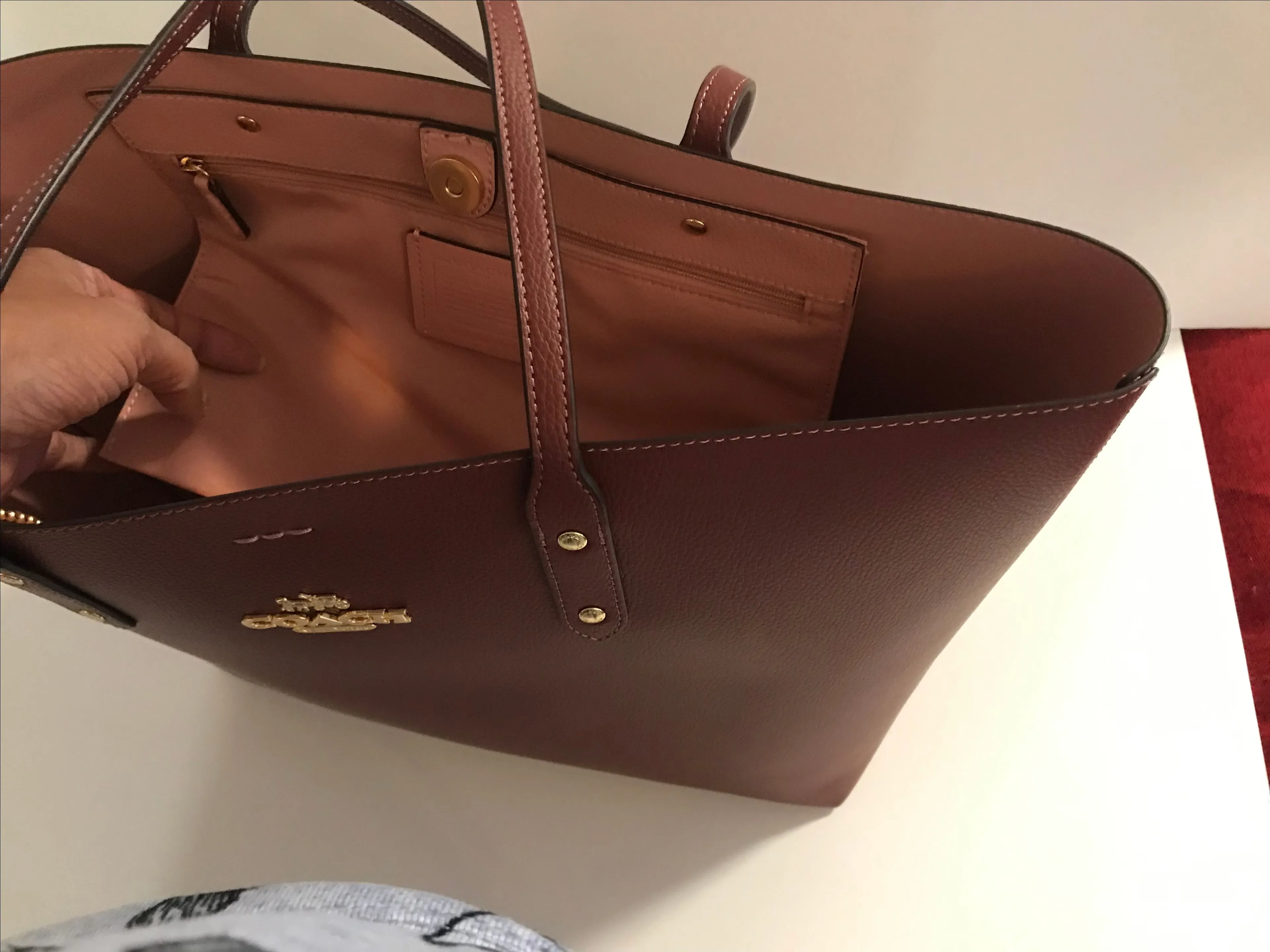 Coach Large Light Town Tote - Wine · Whatnot: Shop, Sell