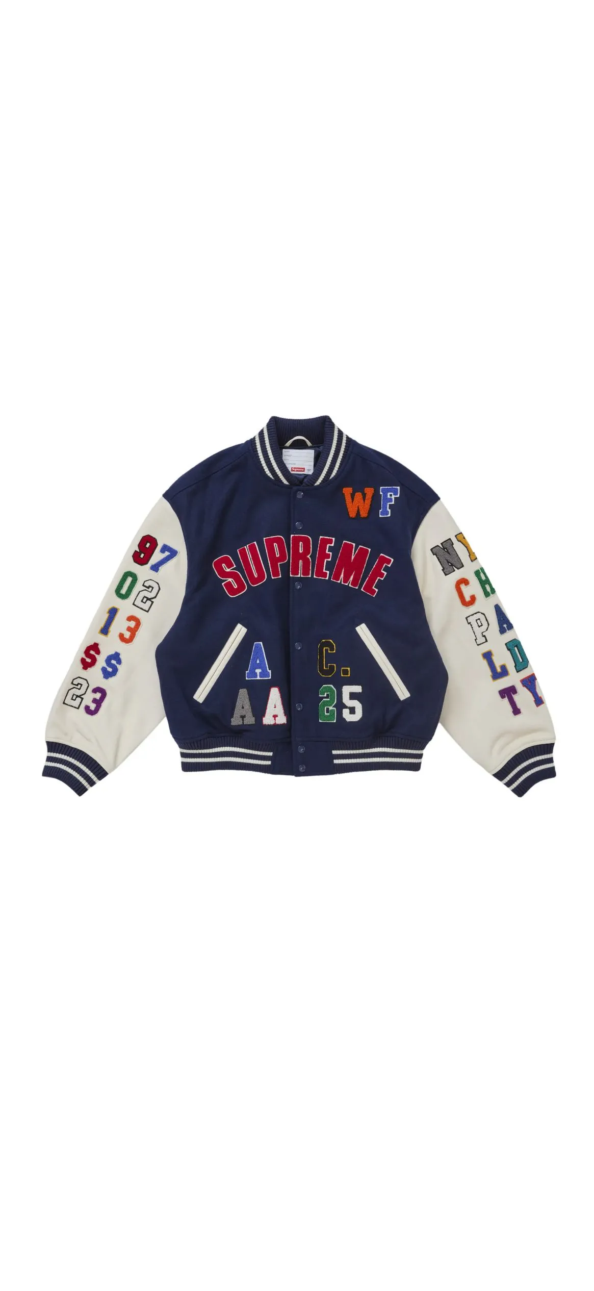 ウェア Supreme Praises Varsity Jacket Supreme Praises Varsity Jacket Black Men's - SS25 - US