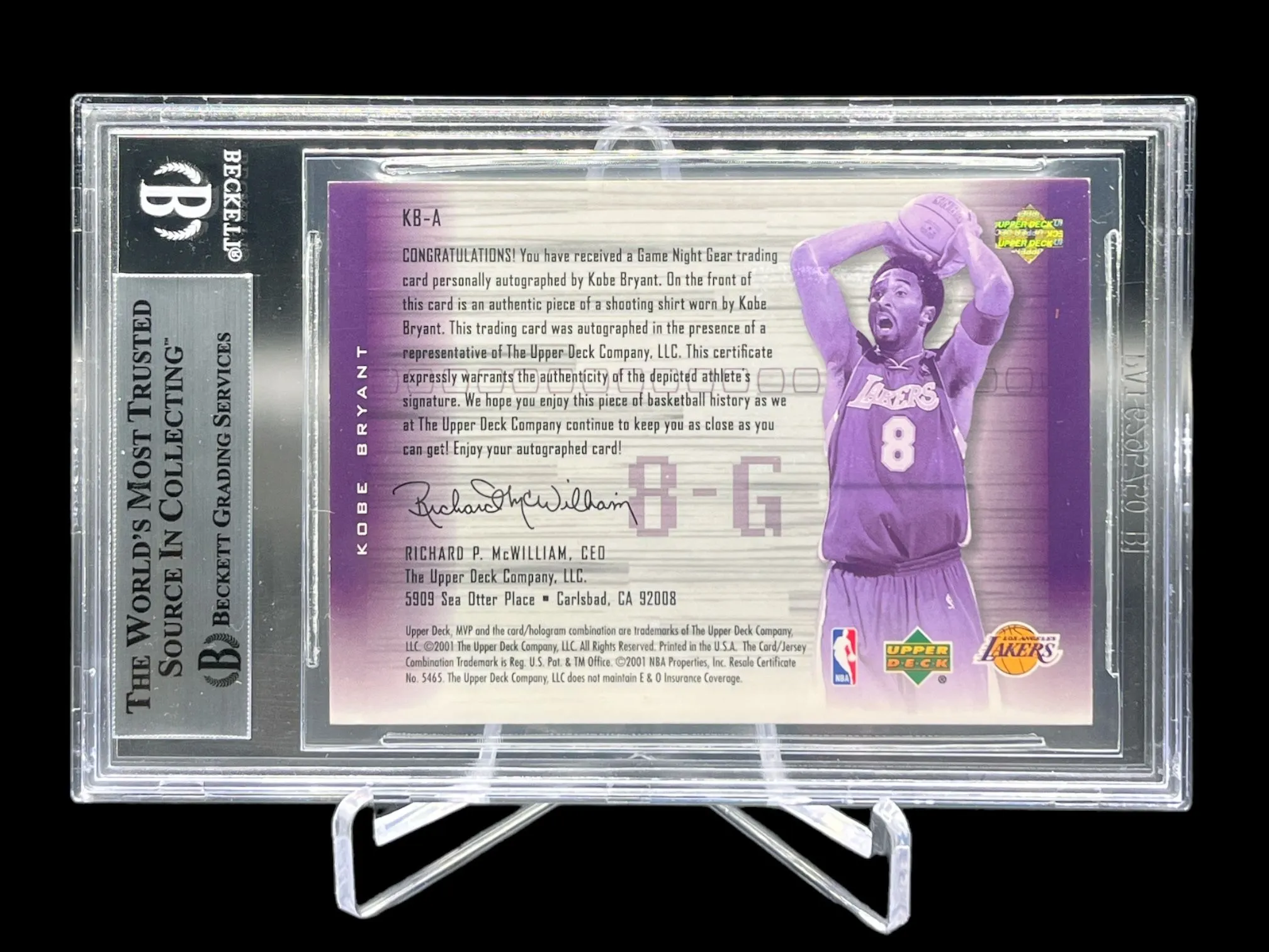 その他 2001-02 MVP Genuine Kobe Kobe Bryant Upper Deck Kobe Bryant Basketball 2001 02 Season Sports