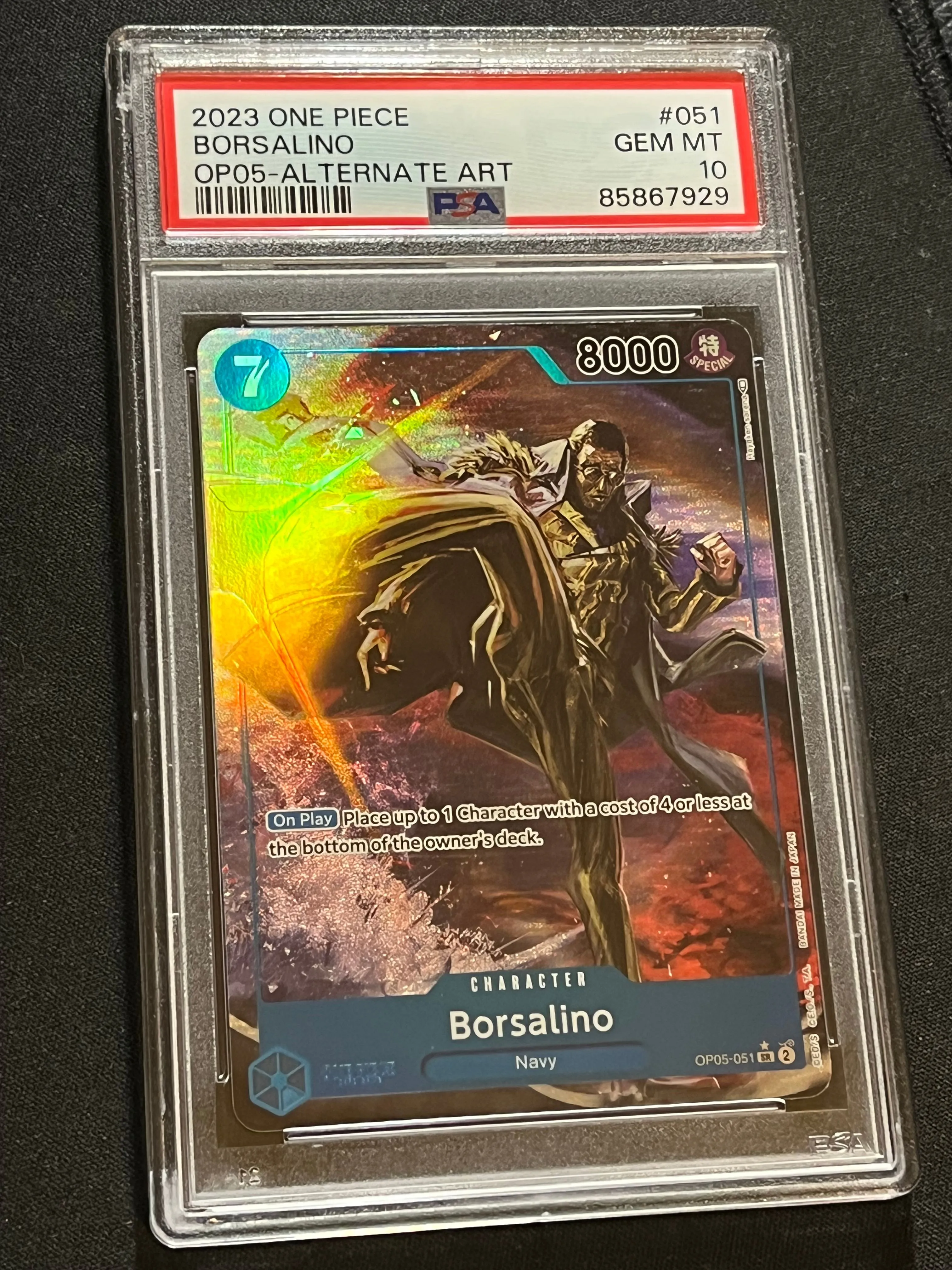 PSA 10 One Piece Borsalino OP05-051 Alternate Art English