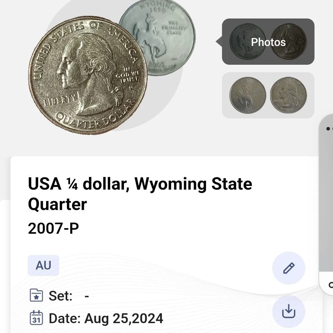 2007 25cent quarter Wyoming state · Whatnot: Shop, Sell, Connect