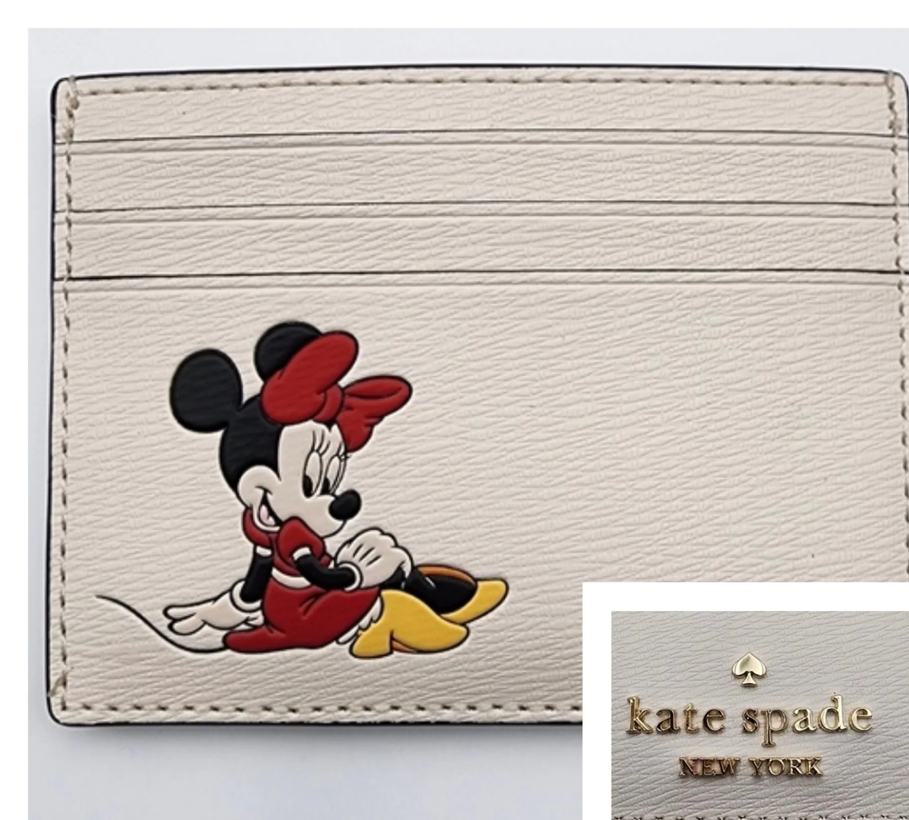 NWT DISNEY X KATE SPADE NEW YORK Minnie Mouse Small store Slim Card Holder