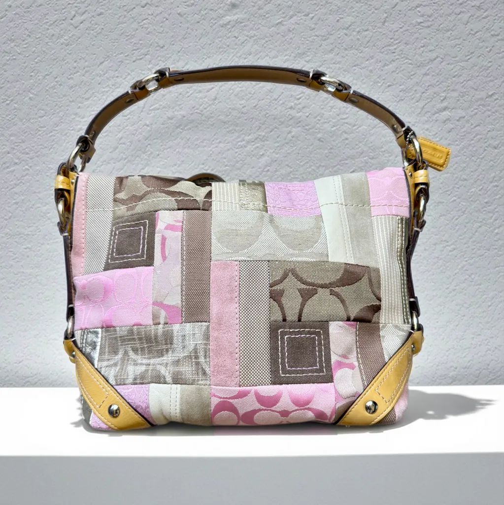 Coach Pink Signature Shoulder Carly Hobo Bag F13720 China