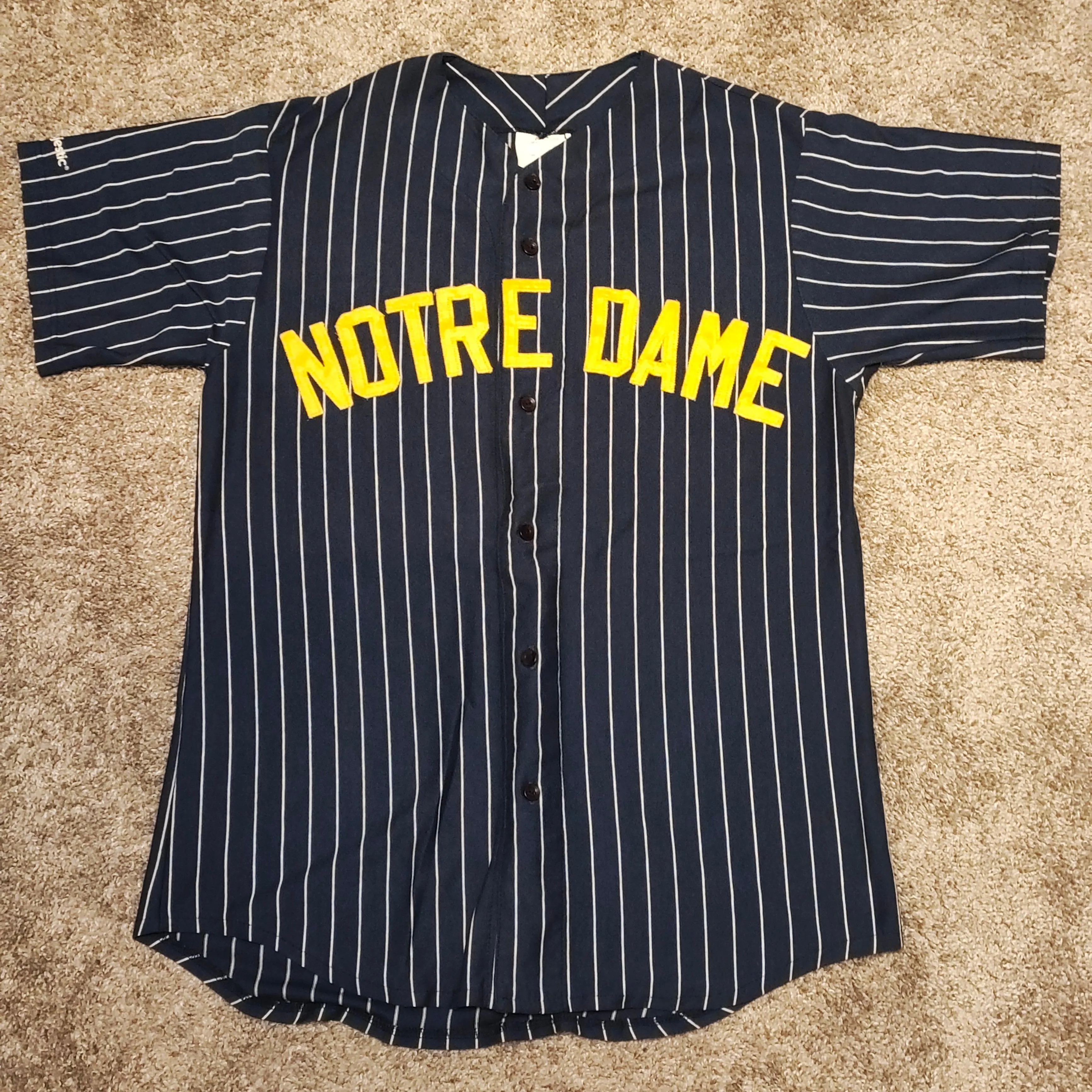 Vintage Notre Dame Baseball Jersey Size Large