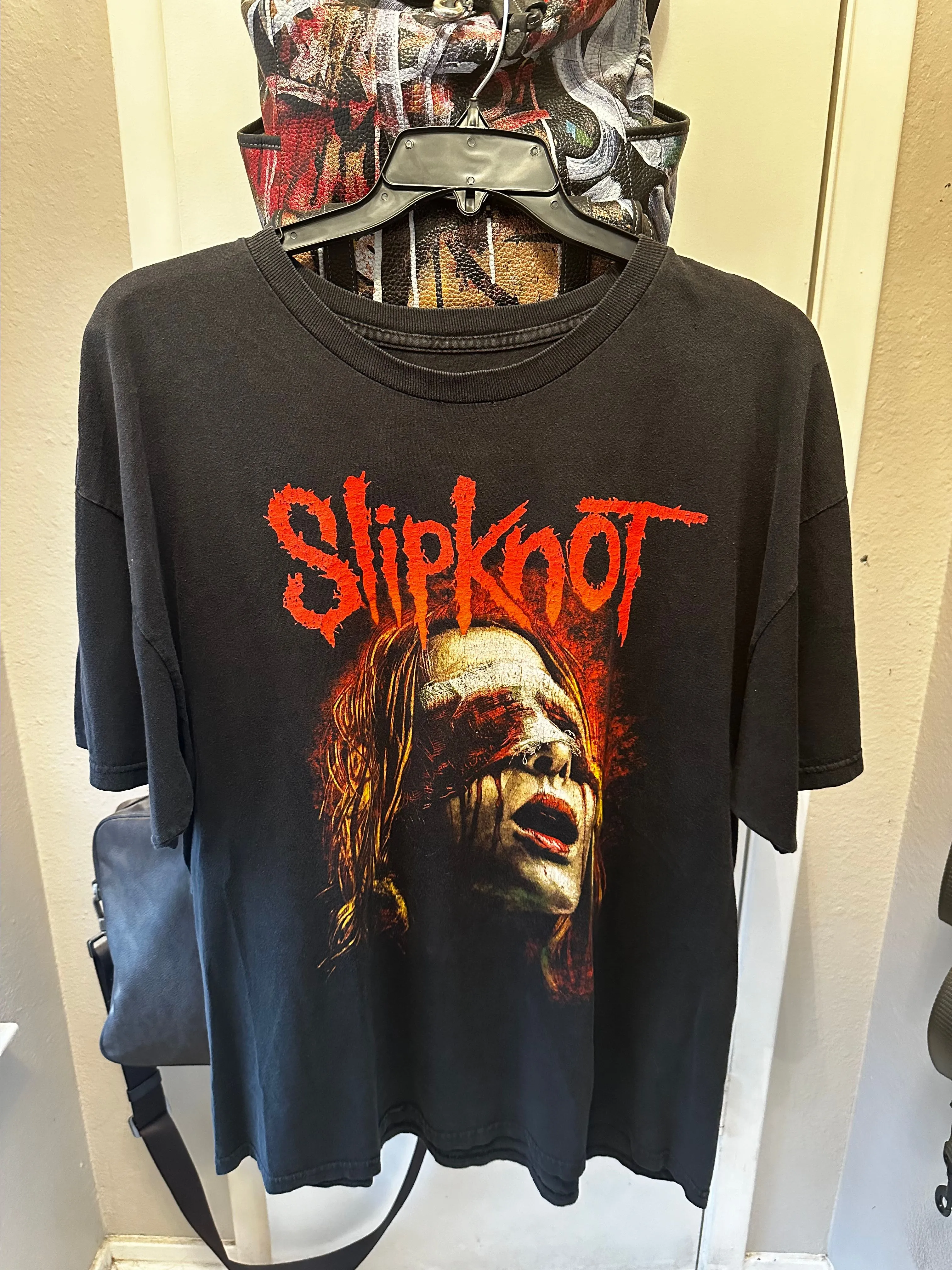 Vintage Slipknot Blindfold T shirt Mens Size 25x30 Front And Back