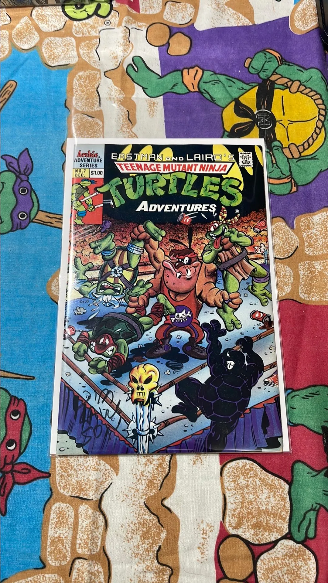 TMNT Vol 2 issue store #7 signed by Jim Lawson