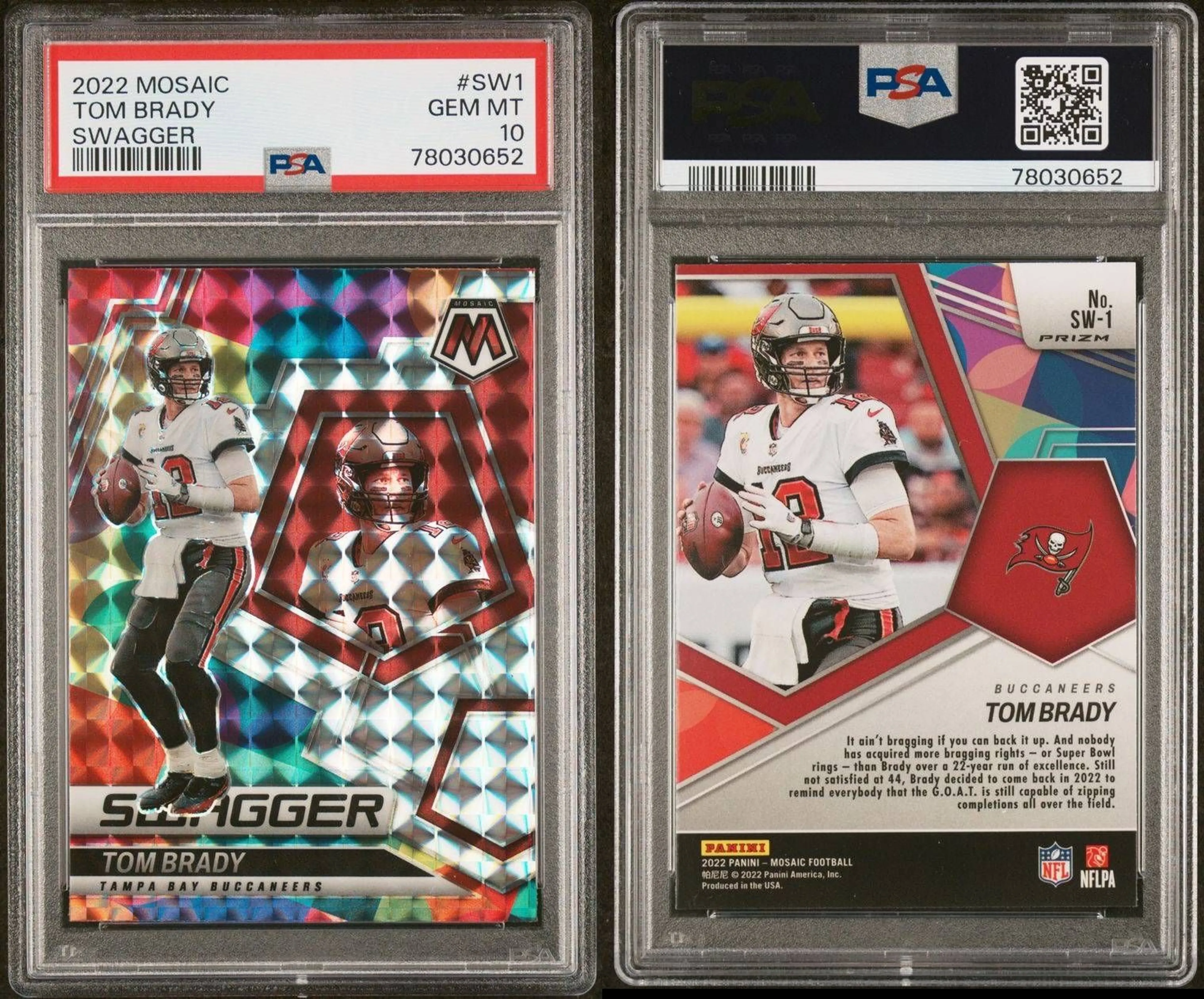 Tom deals Brady Mosaic Prizm Graded CSG 10