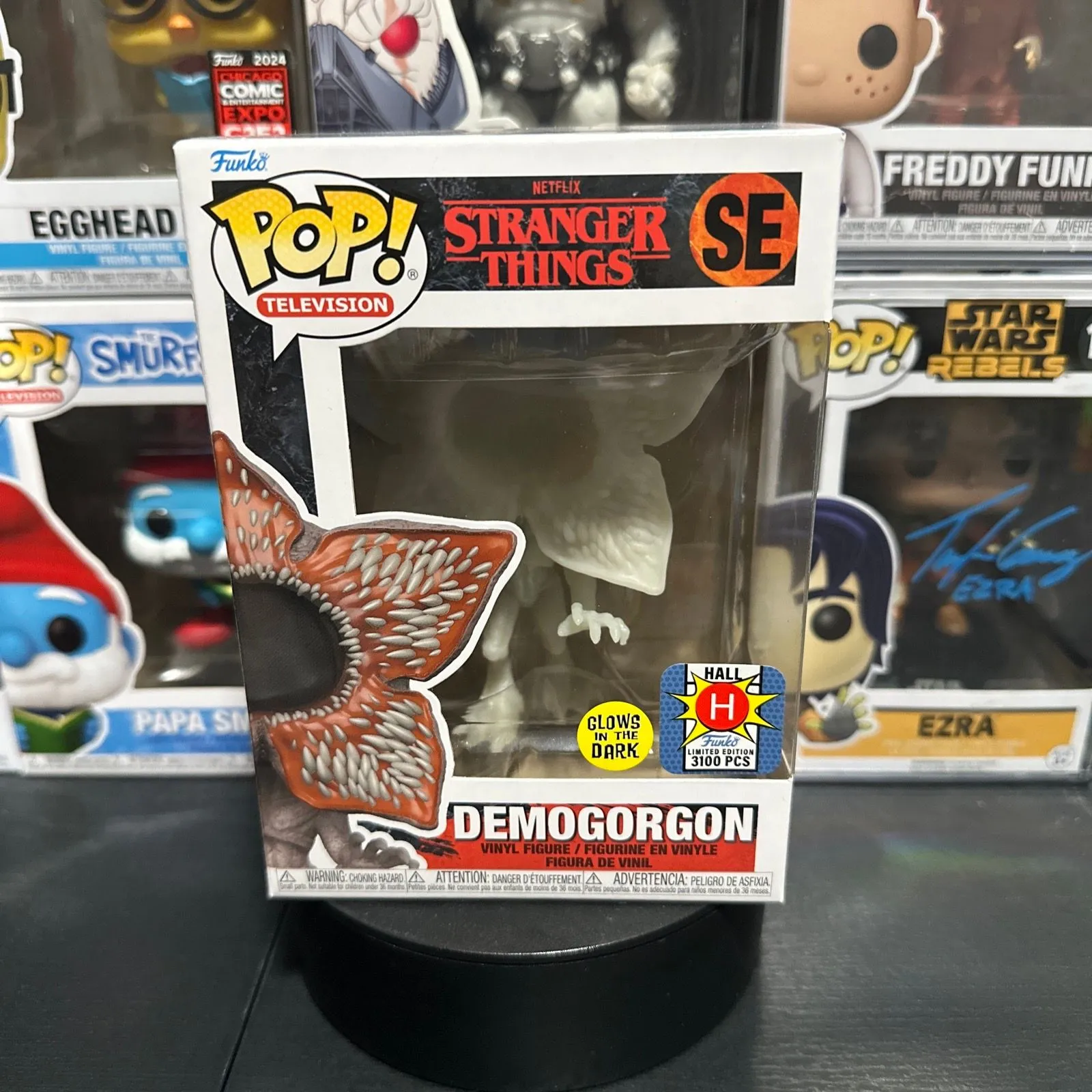 White Demogorgon Funko Pop popular - SDCC Hall H Exclusive (GITD)