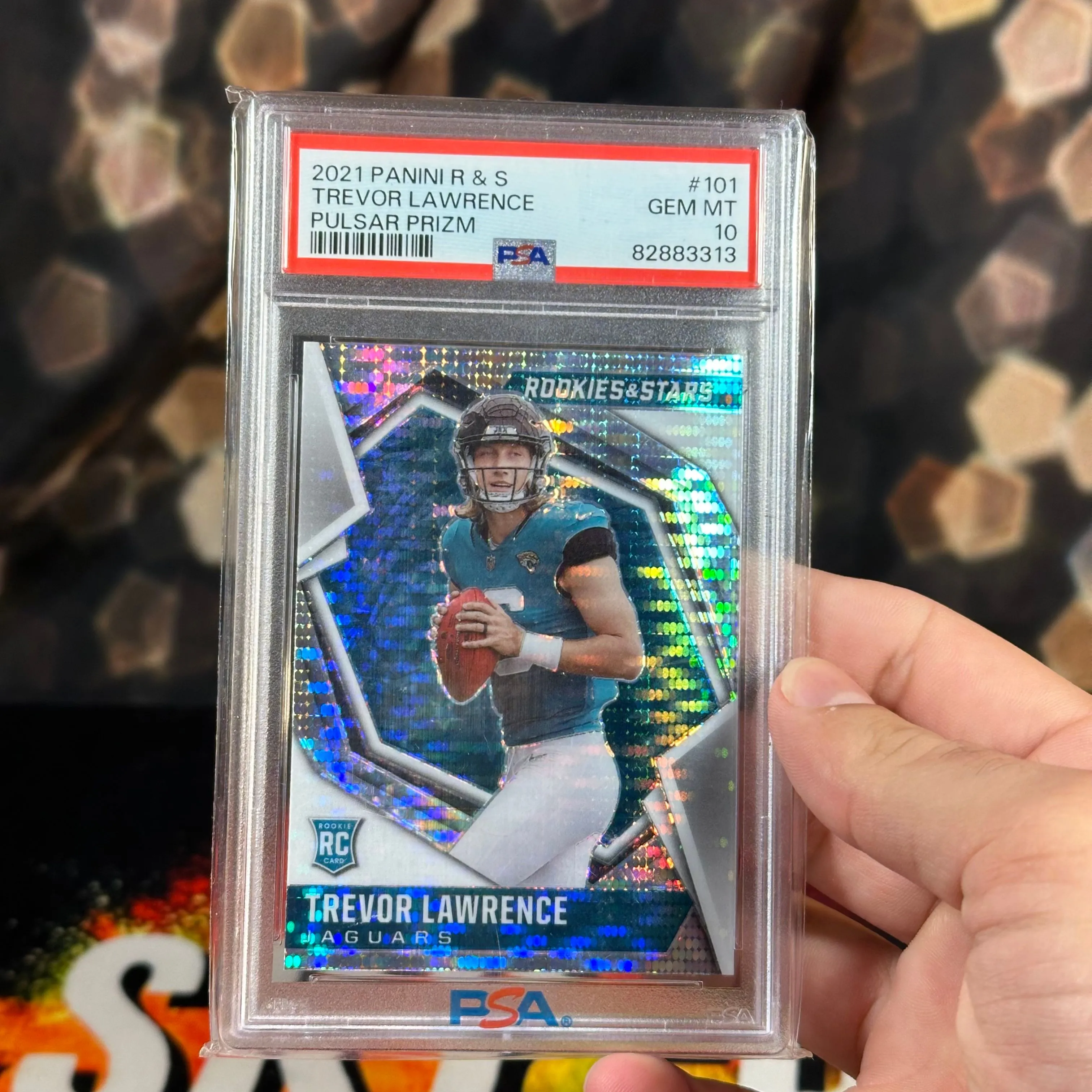 2021 Rookies and Stars Trevor Lawrence Pulsar store Prizm Rookie PSA 9