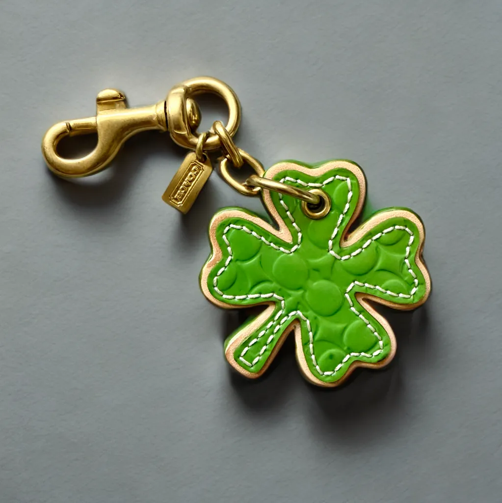Coach Green Four Leaf Lucky Clover Bag Charm · Whatnot: Shop, Sell