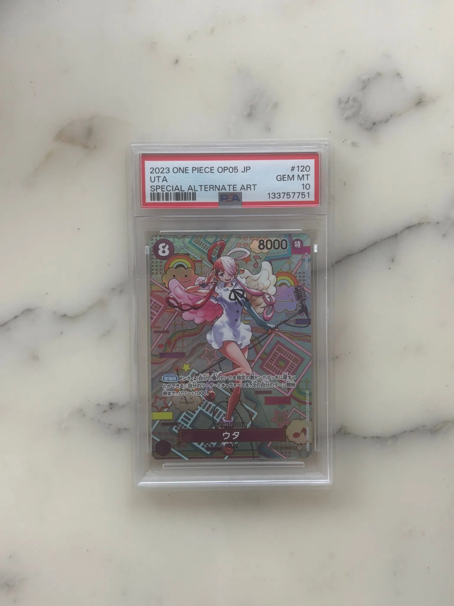 One Piece PSA 10 Uta SP Alt Art 2024 OP02-120 OP05 Japanese
