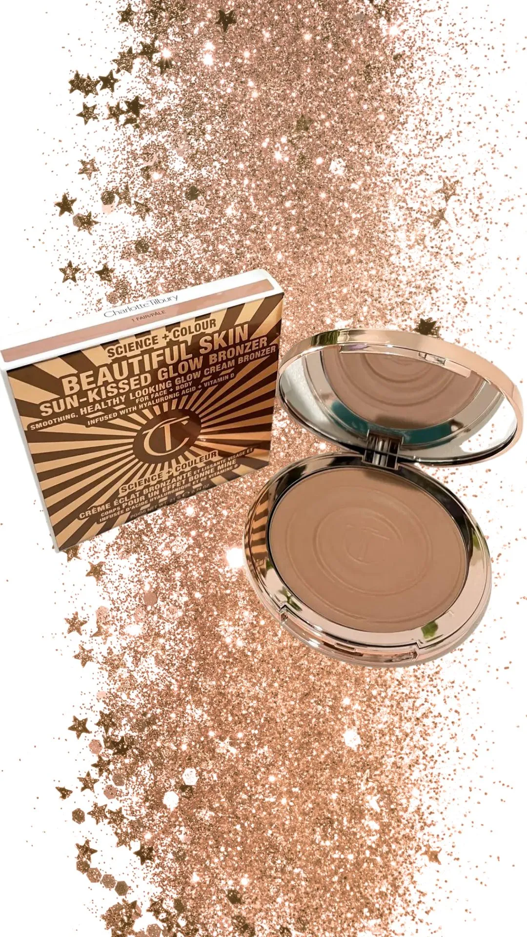 Charlotte hotsell Tilbury Beautiful Skin Sun-Kissed Glow Cream Bronzer Fair