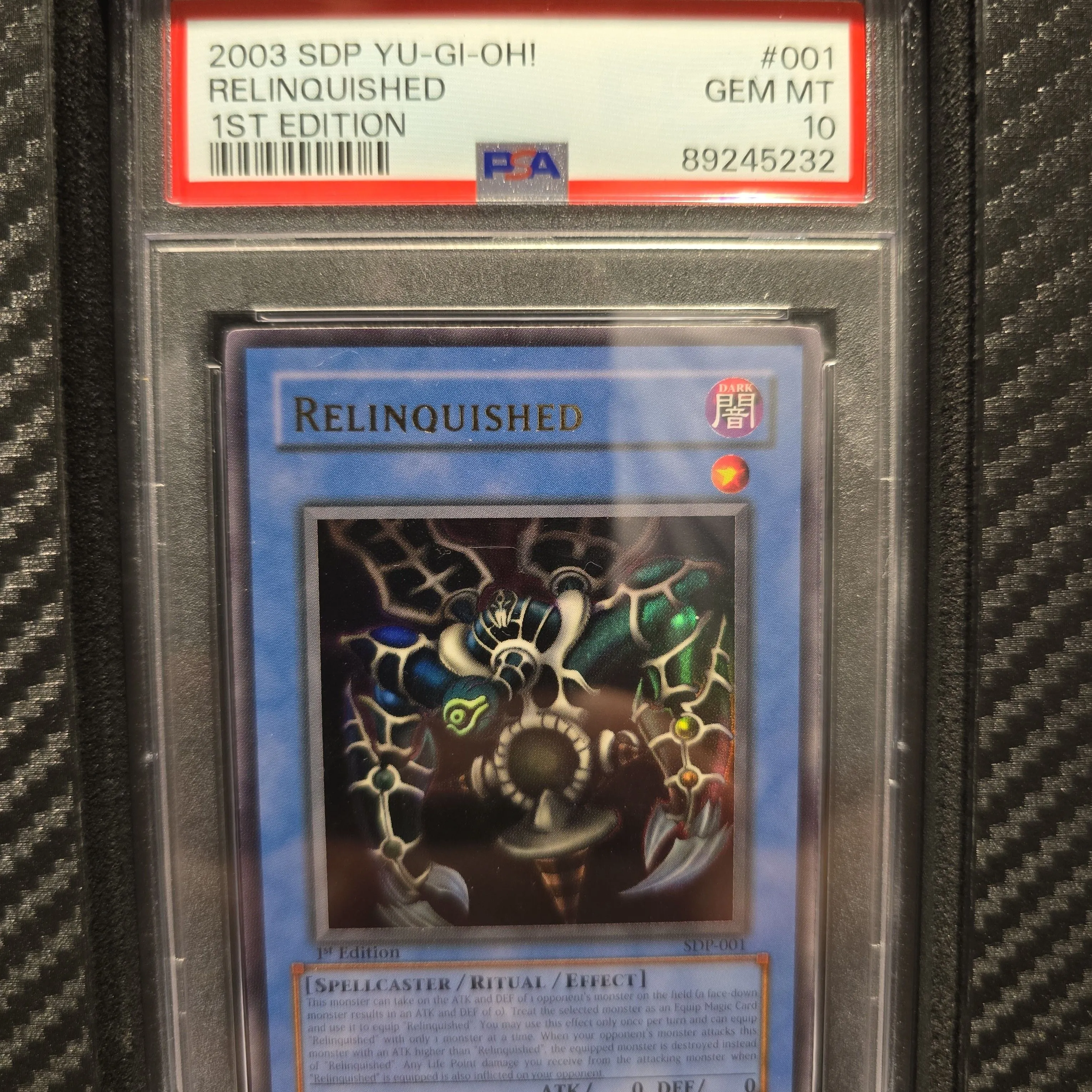 Yugioh - PSA 10 - Relinquished - 1st Edition - 2003 - SDP 001