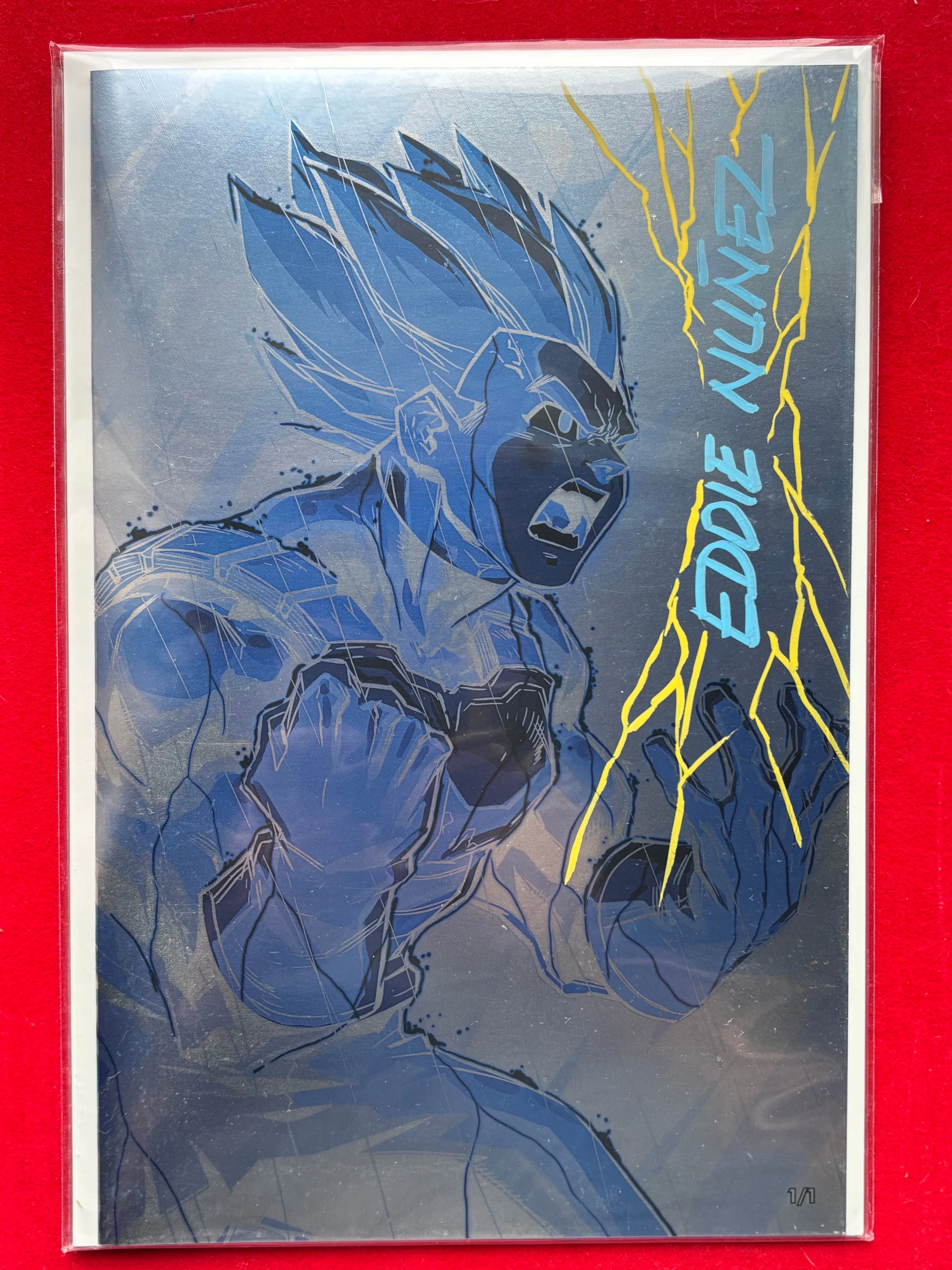 VEGETA EXCLUSIVE 1/1 REVERSE NEGATIVE FOIL W/LIGHTNING REMARQUE