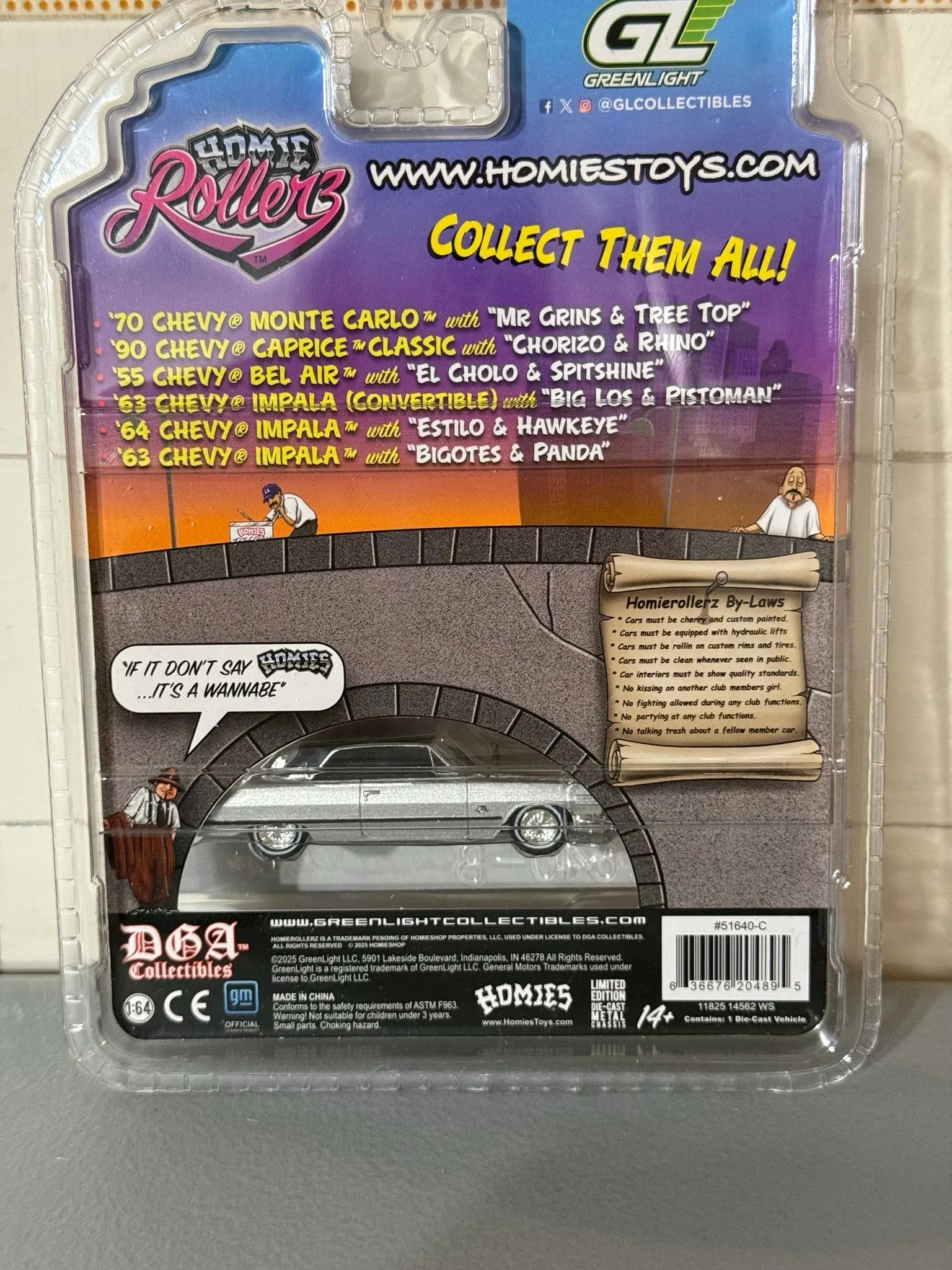 Homie Rollerz Series #1 '63 Chevy Impala with 2 Homies · Whatnot