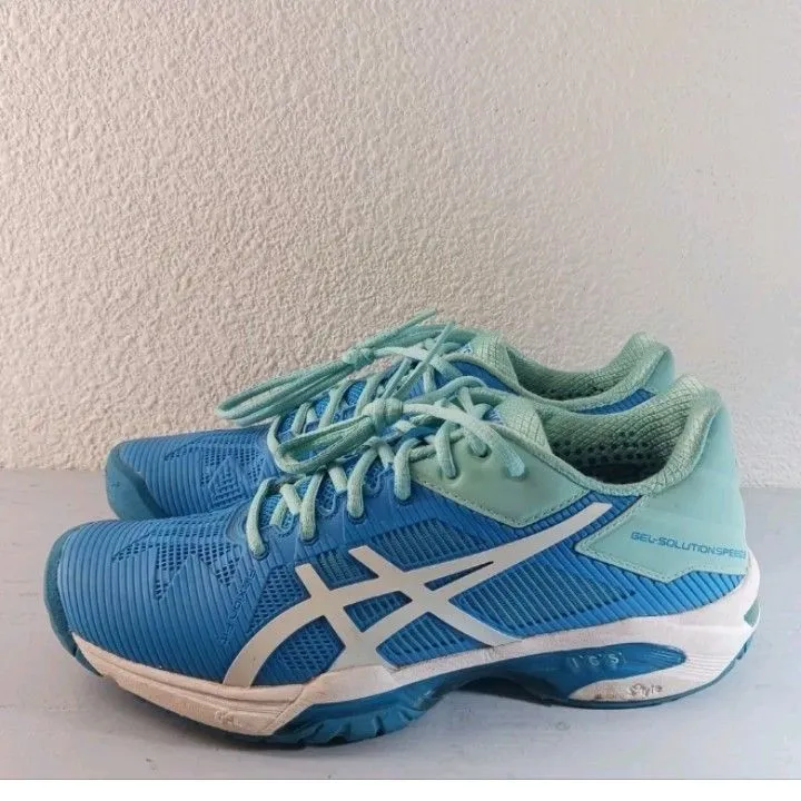 Asics gel solution speed 3 aqua/blue women's shoes best sale