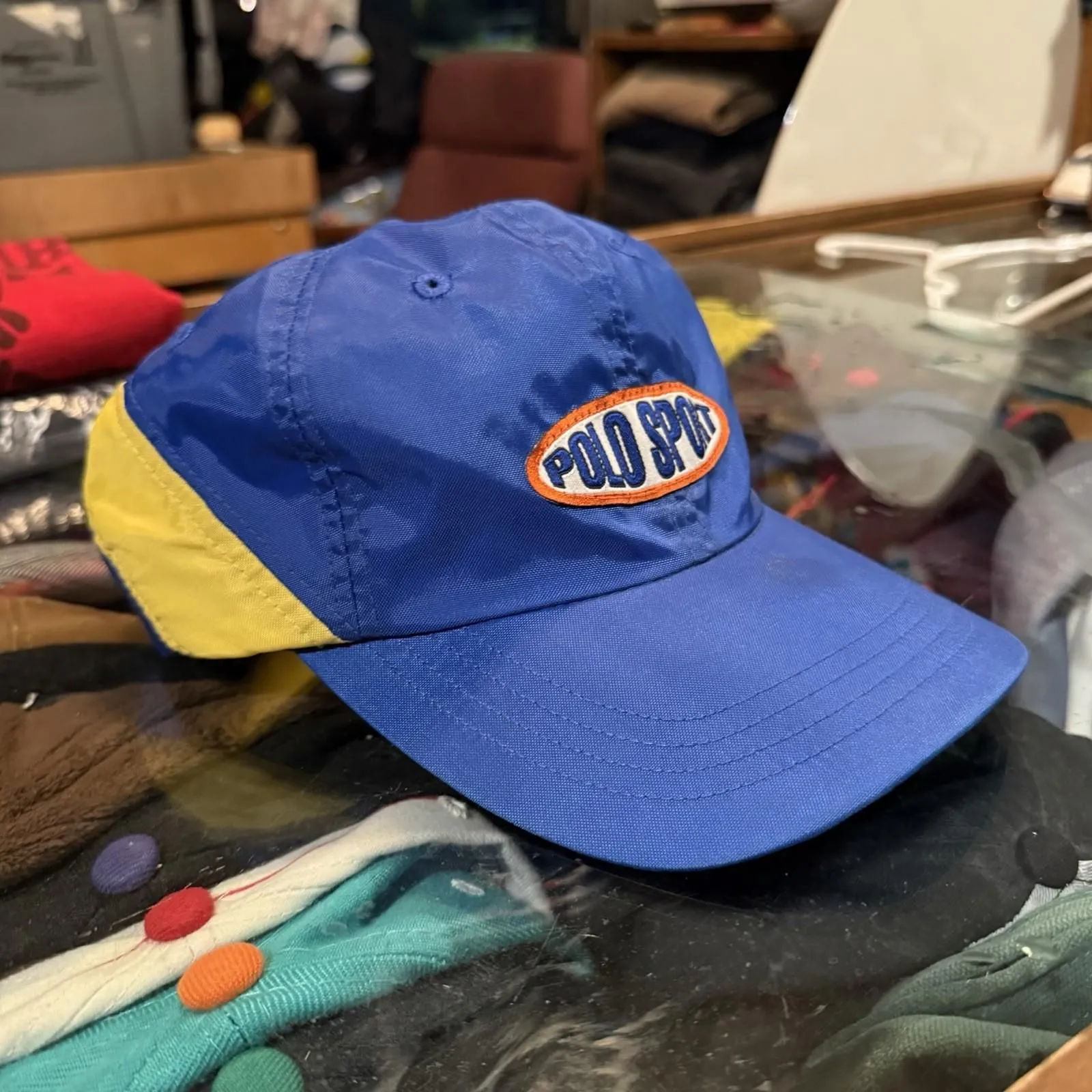 Vintage 90s RARE Ralph Lauren Polo Sport Nylon Blue And