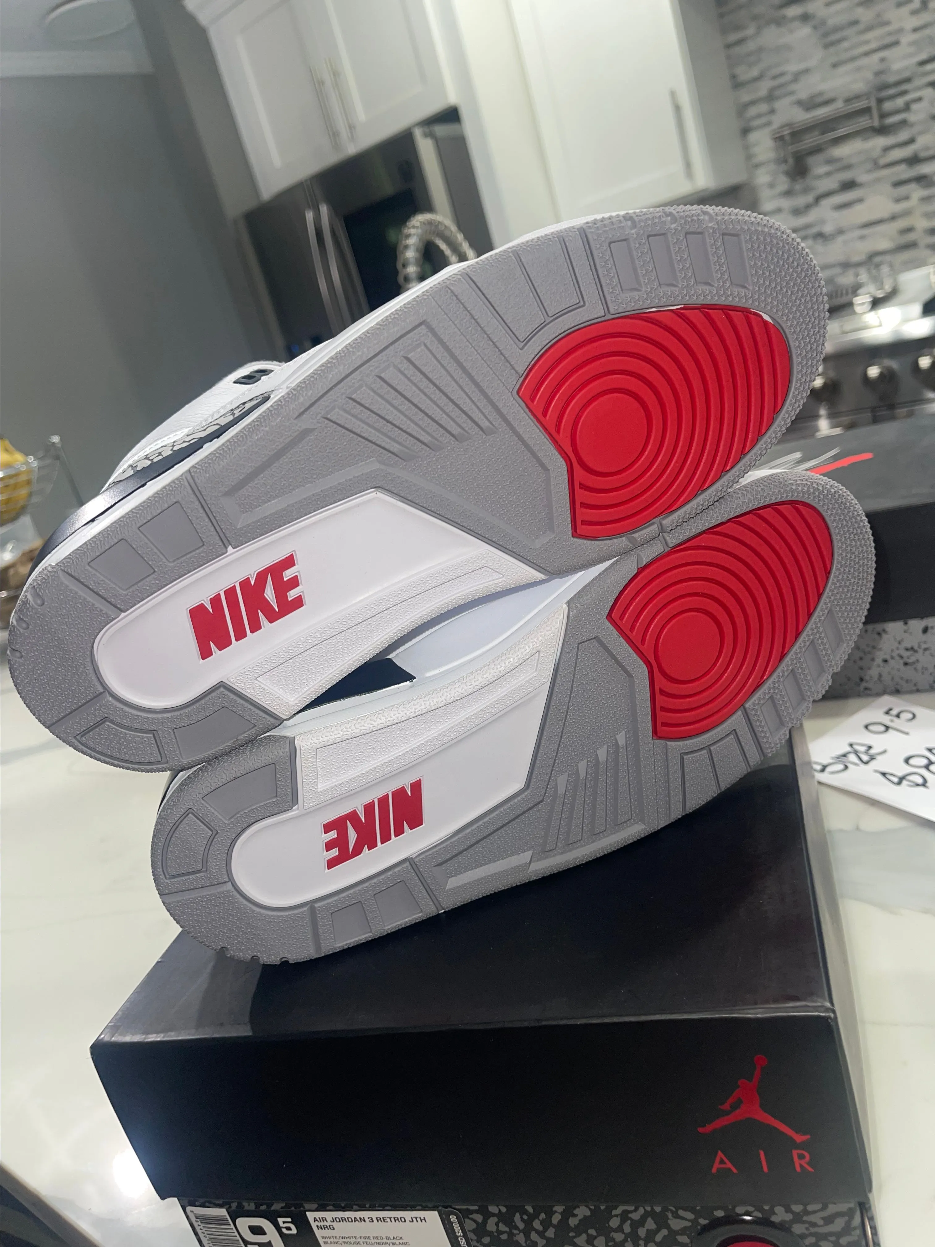 Size 9.5 - Jordan 3 Retro JTH Super Bowl NRG White Cement