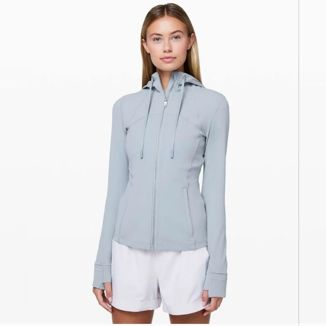 NWT LULULEMON HOODED DEFINE JACKET *NULU Pastel Blue store 8