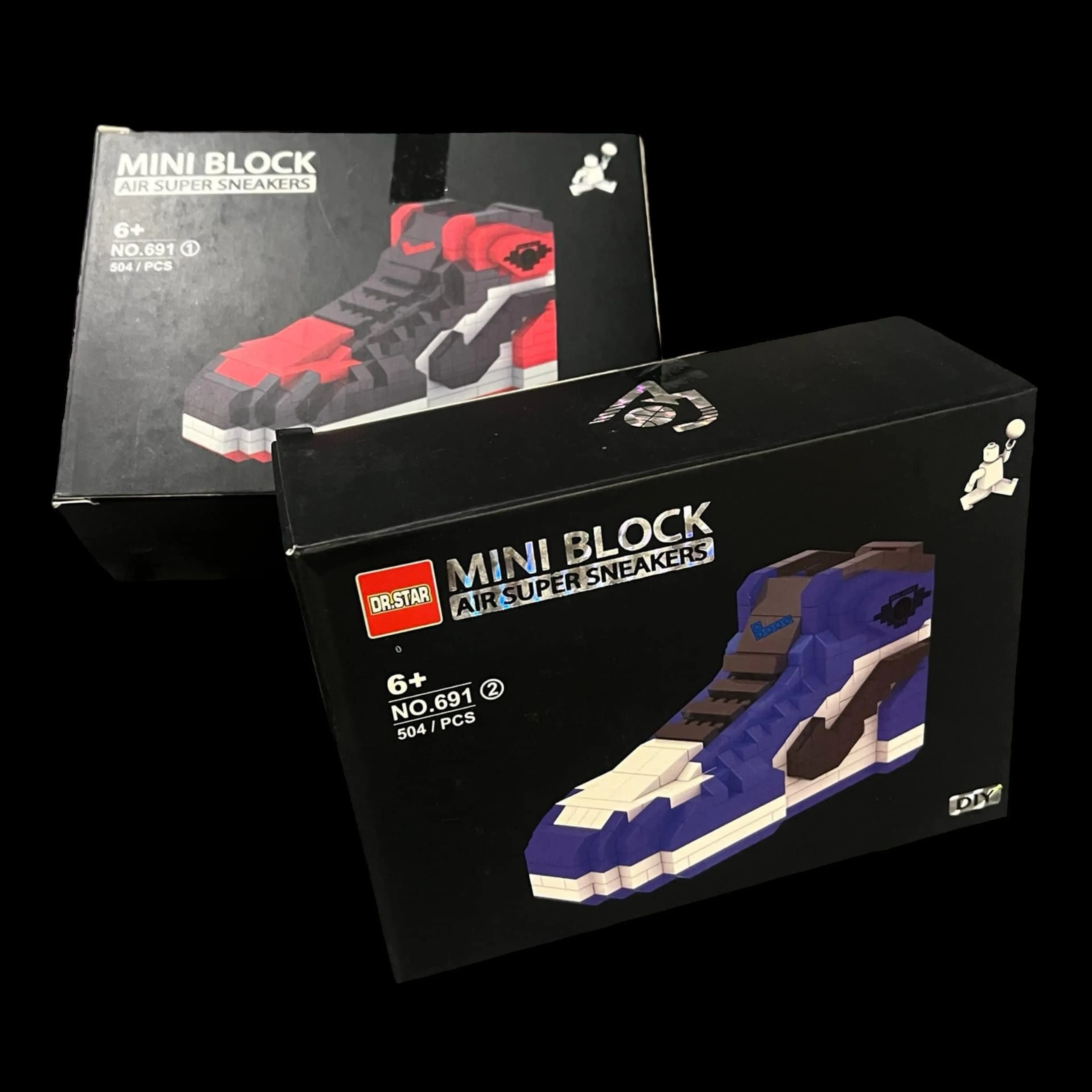 (1) Blue Mini Block Air Super Sneaker 504 Pieces