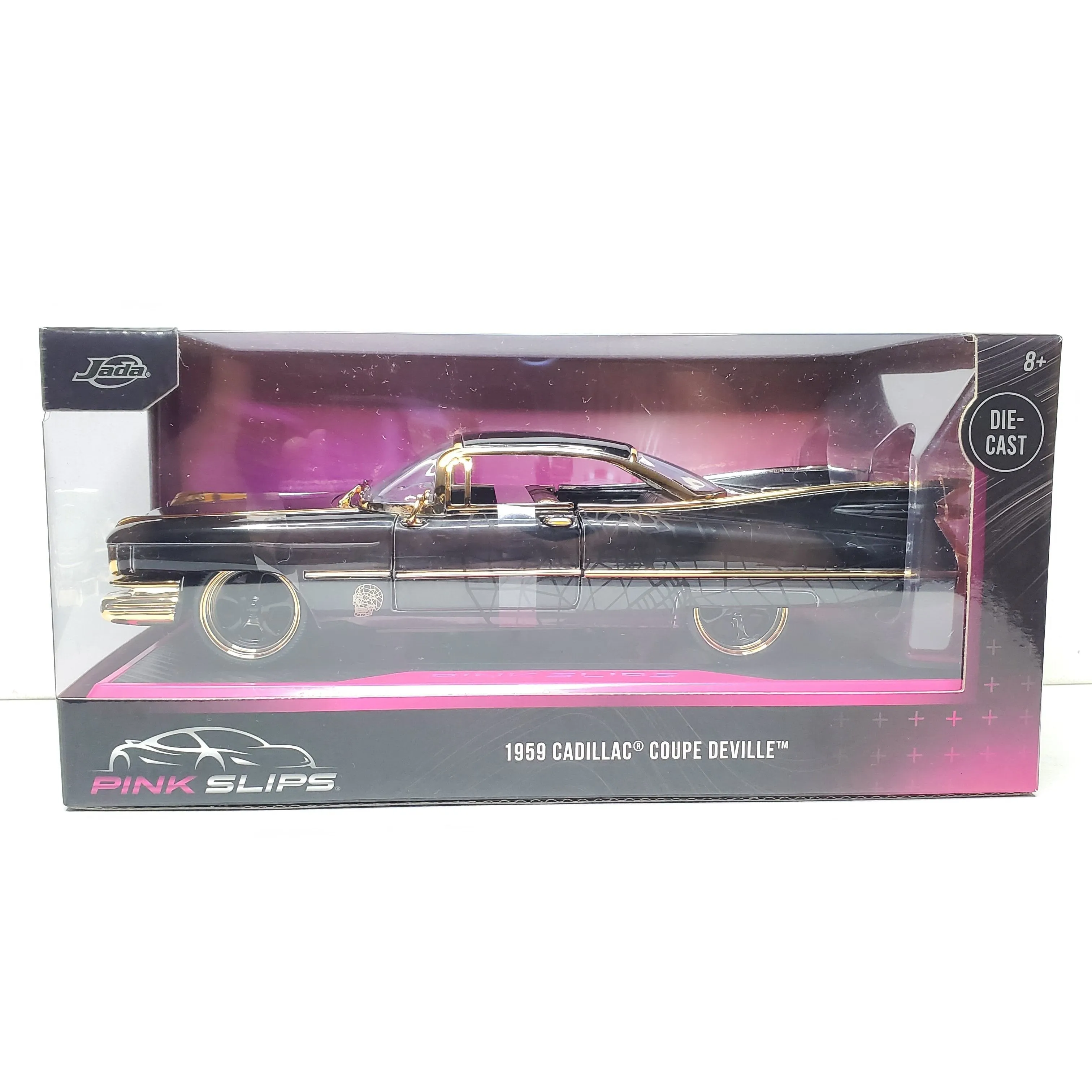 jadatoys ピンクスリップス　1959 CADILLAC COUPE DE JADA SHOWROOM FLOOR 1959 CADILLAC COUPE DEVILLE PINK 1:24