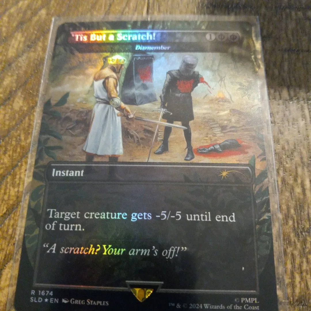 mtg Secret Lair Monty Python foil Tis but a Scratch