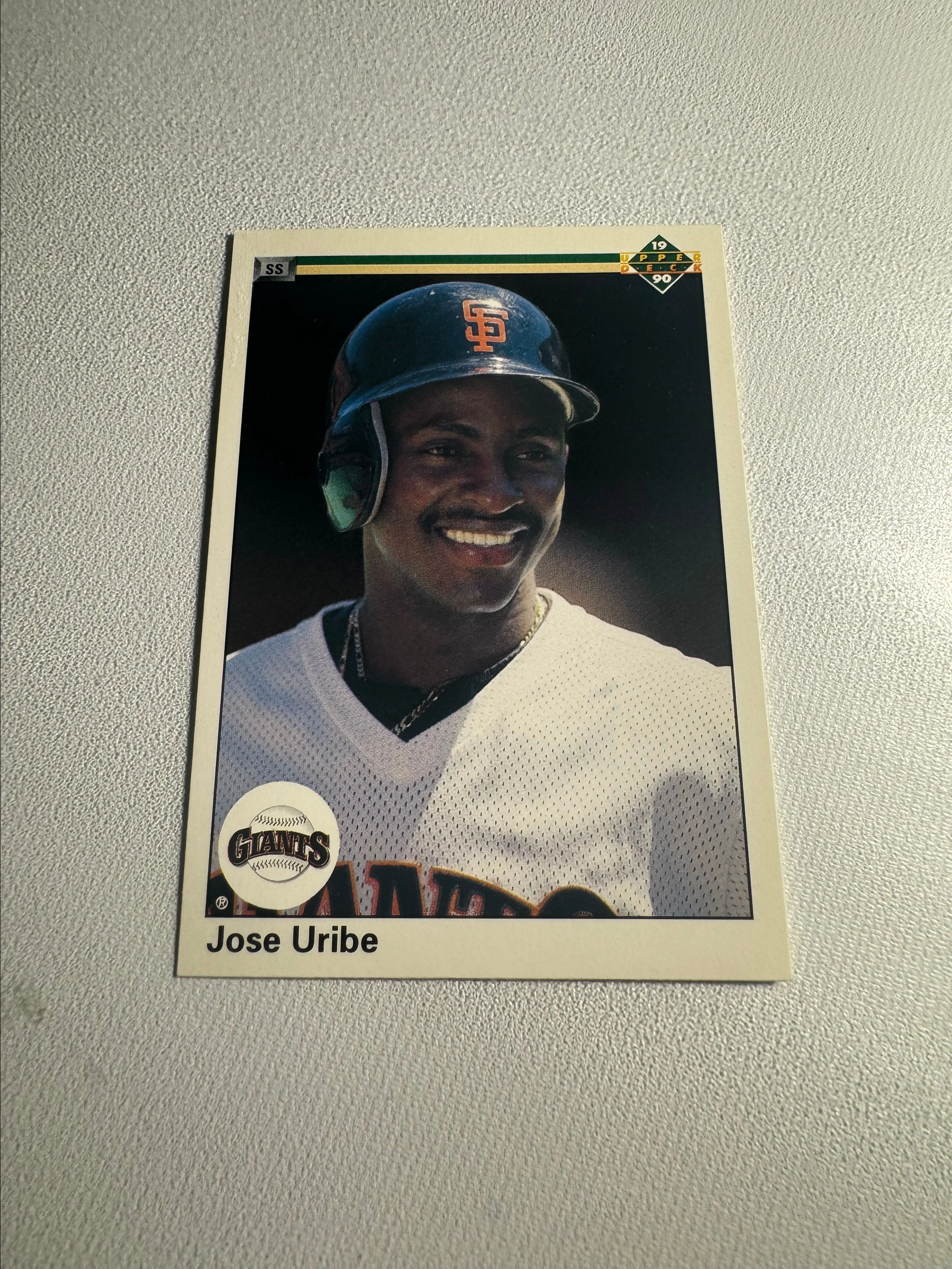 1990 -Fleer Jose Uribe deals Error Card