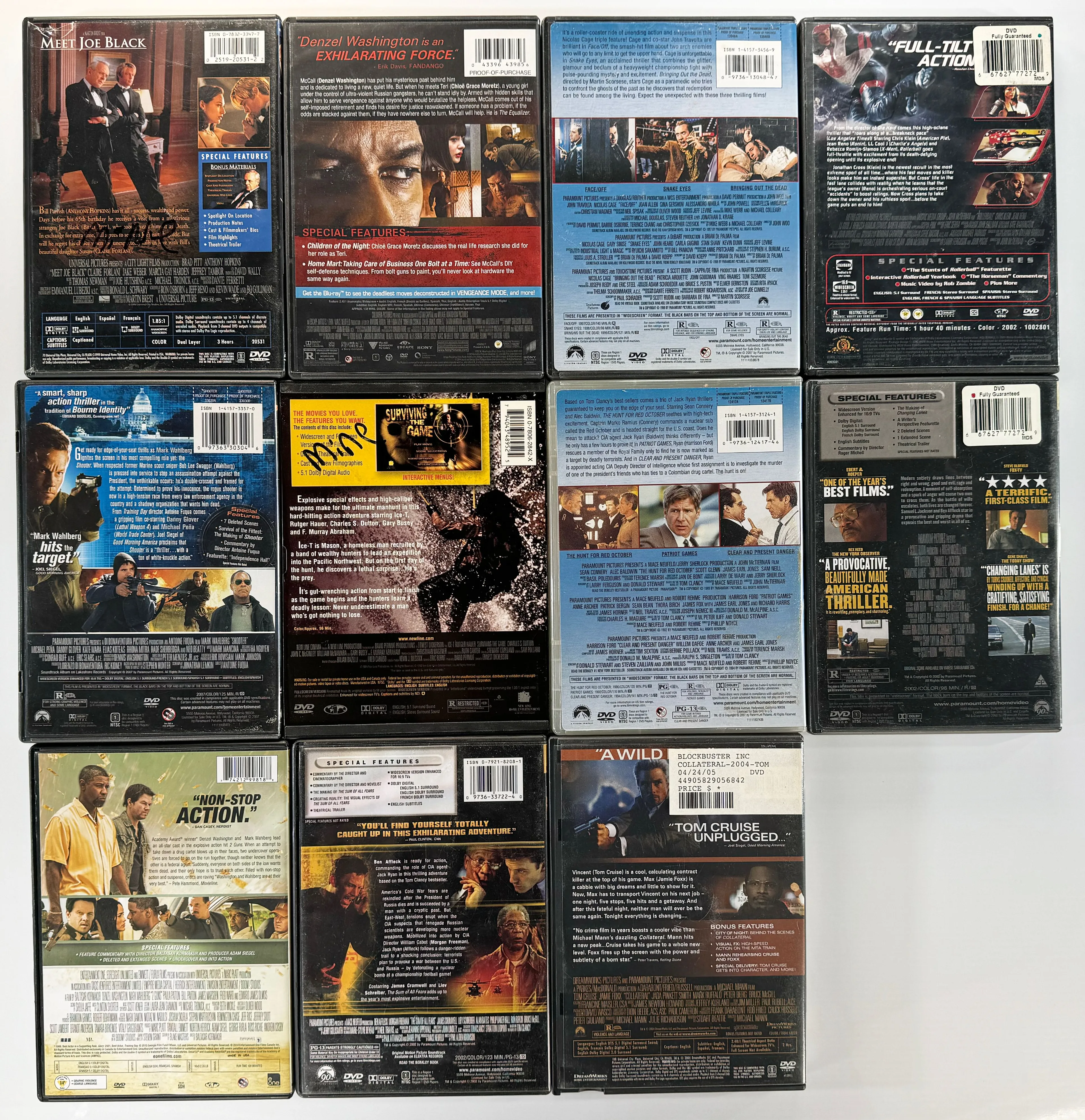 Lot Of 11 DVD Movies Action Thriller Films Harrison Ford