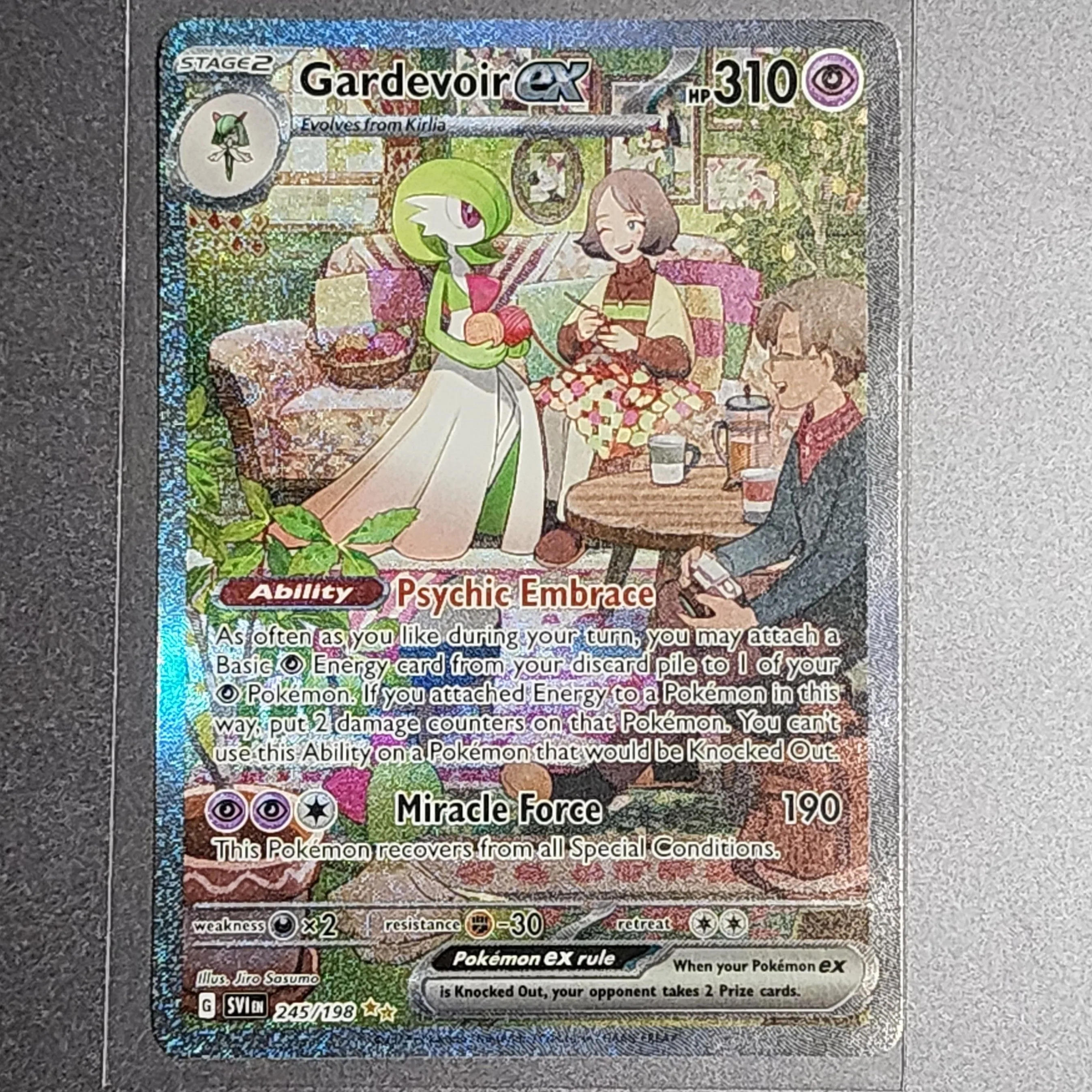 PSA good 9 Pokémon TCG Gardevoir ex Scarlet & Violet Base Set 245/198 Holo Secret