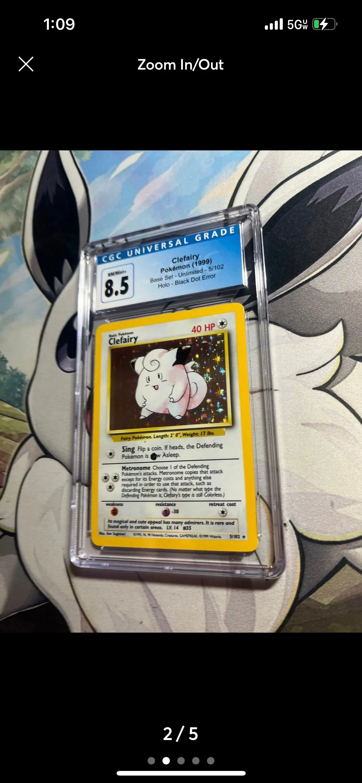 Pokemon Base Set Clefairy 2024 CGC 8.5