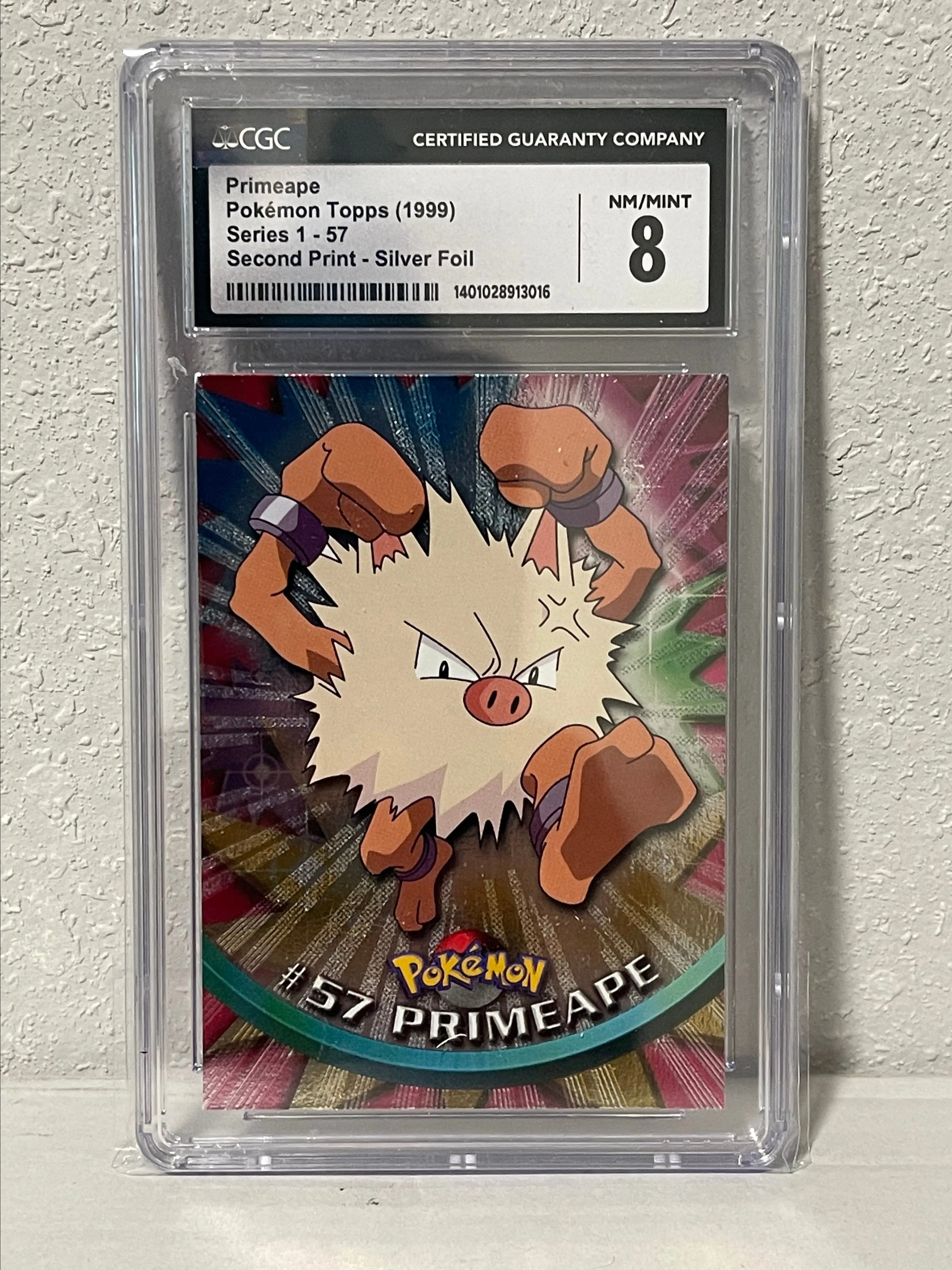 The Proposition Pokémon Topps First Movie Second Print Silver Foil CGC good 9 MINT