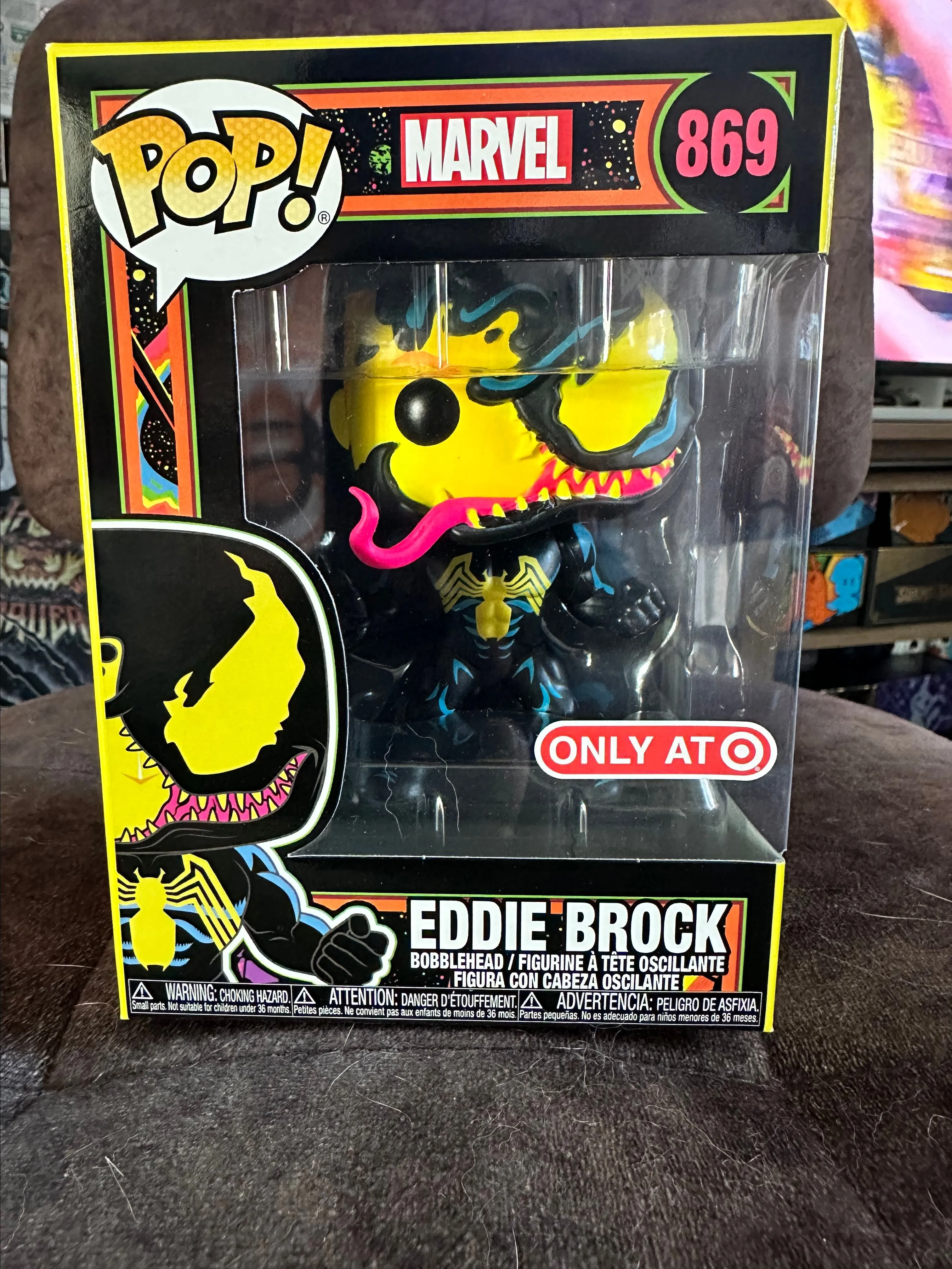 Eddie 2024 Brock blacklight funko pop and tee