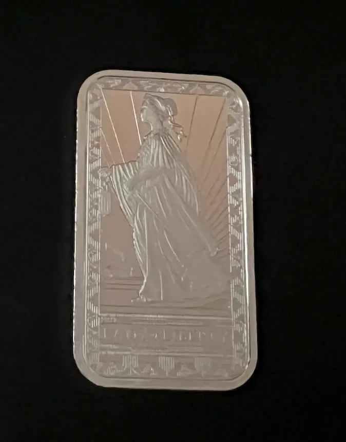 1 Ounce .999 Silver Pamp Suisse Lady of Liberty Bar! · Whatnot
