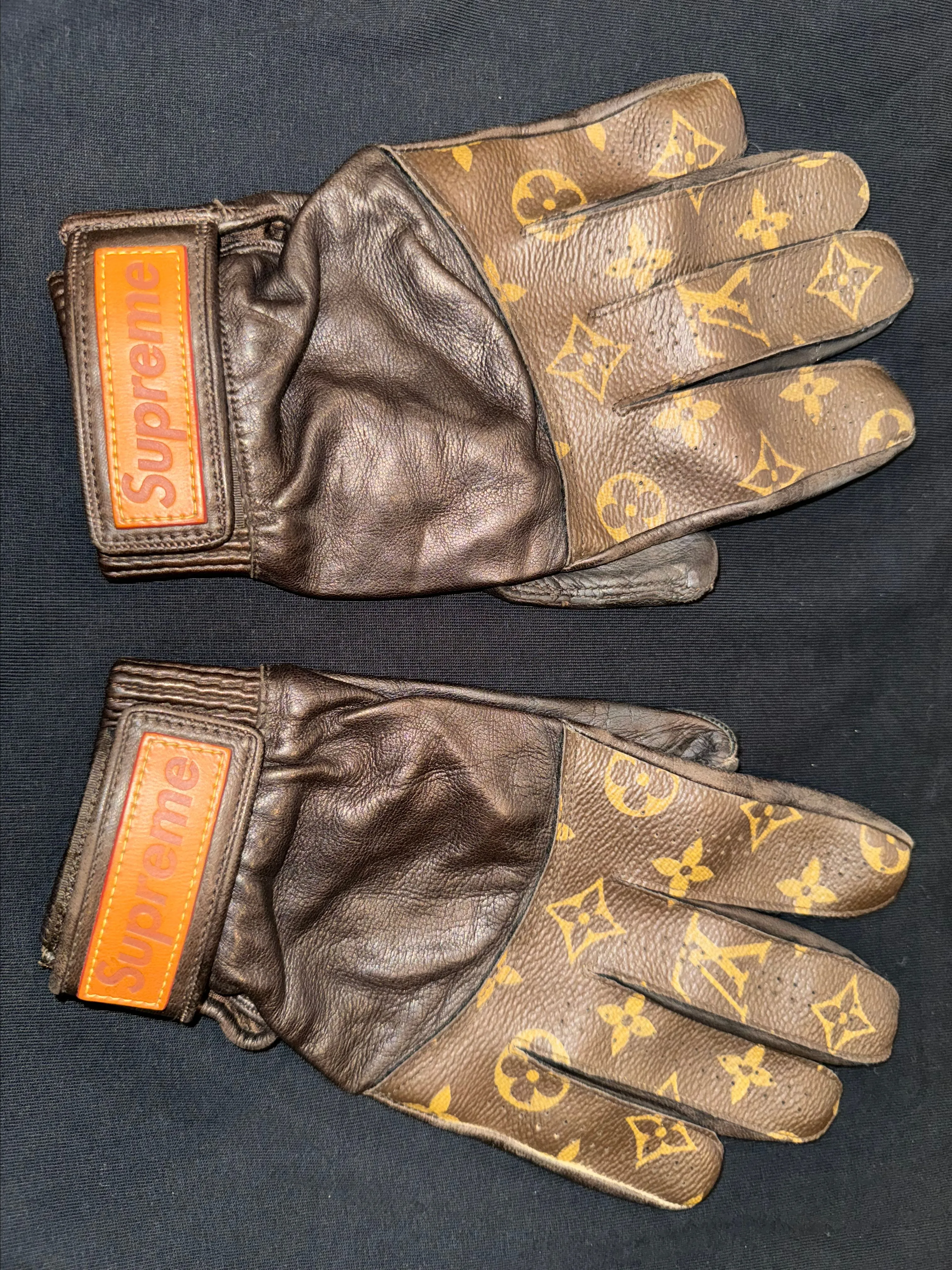 Louis Vuitton x Supreme Leather Gloves · Whatnot: Shop, Sell, Connect
