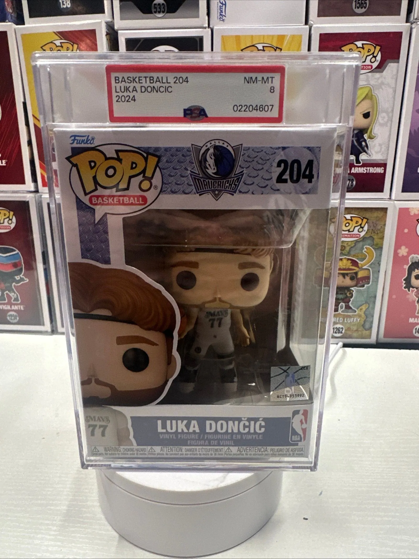 Luka Doncic Basketball 204 Funko Pop! PSA 8 NM-MINT