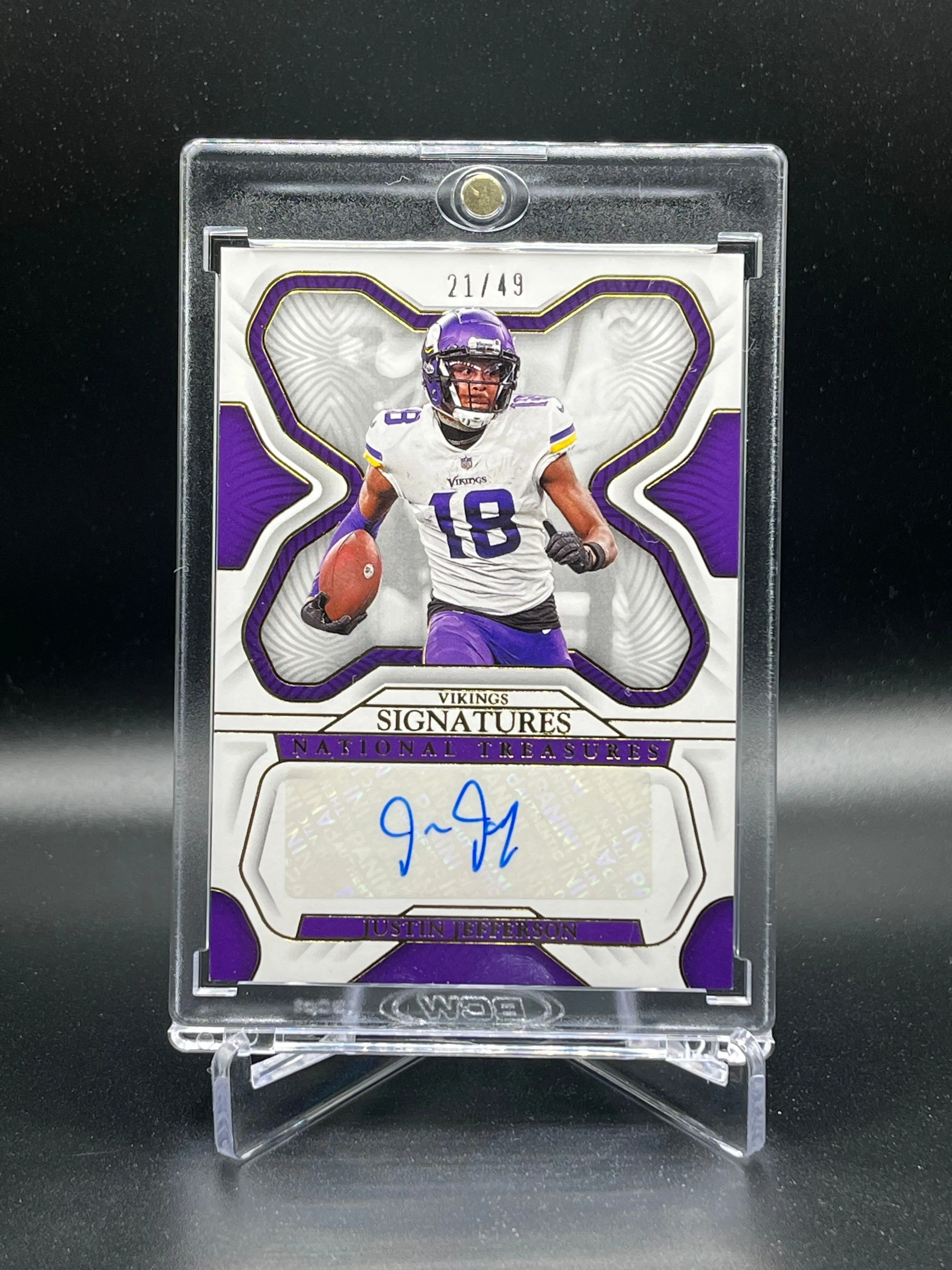 2022 Panini National Treasures Signatures Justin Jefferson Auto