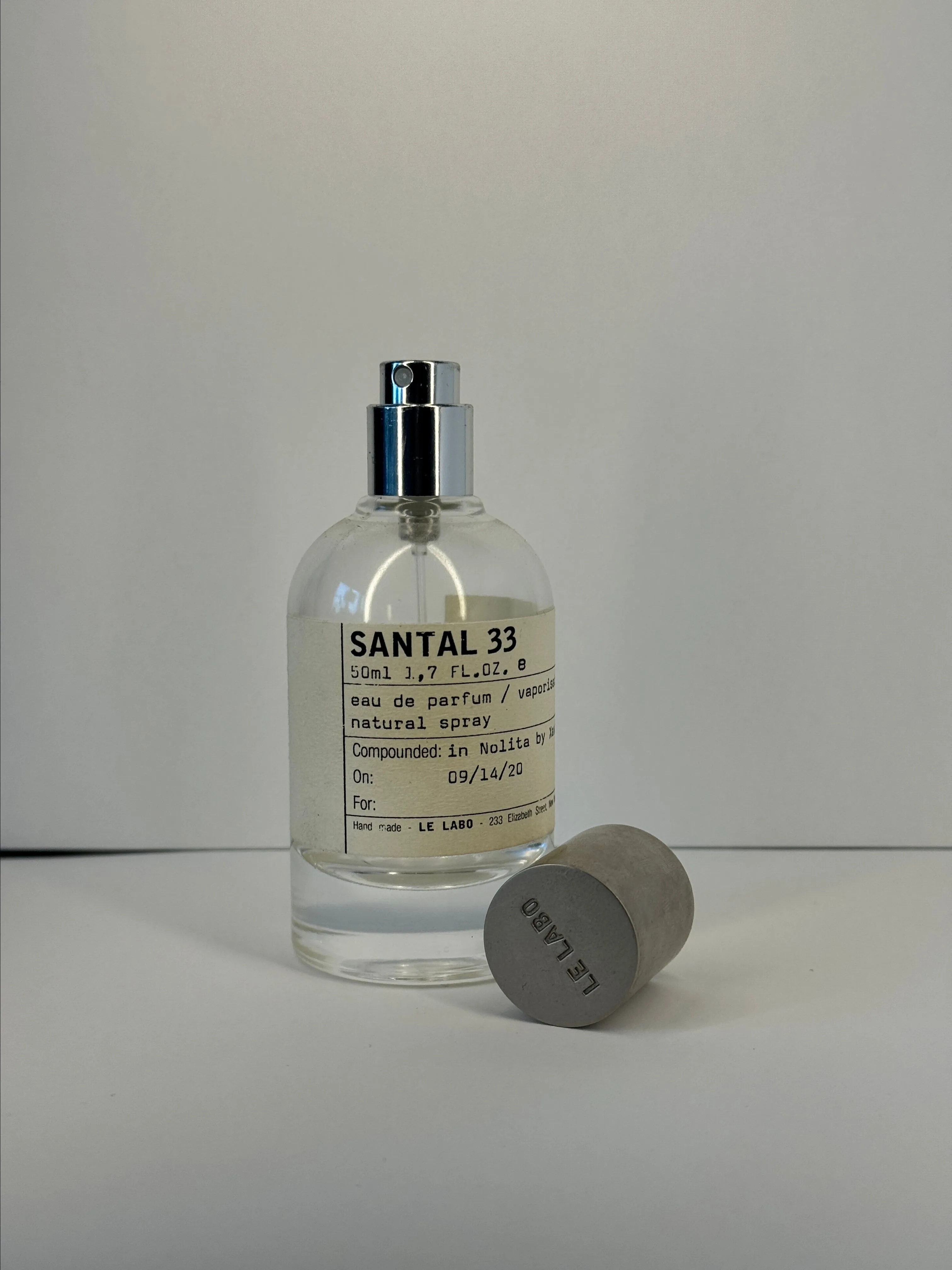 Authentic Empty Le Labo Santal 33 Bottle (50mL) – With Cap – Great