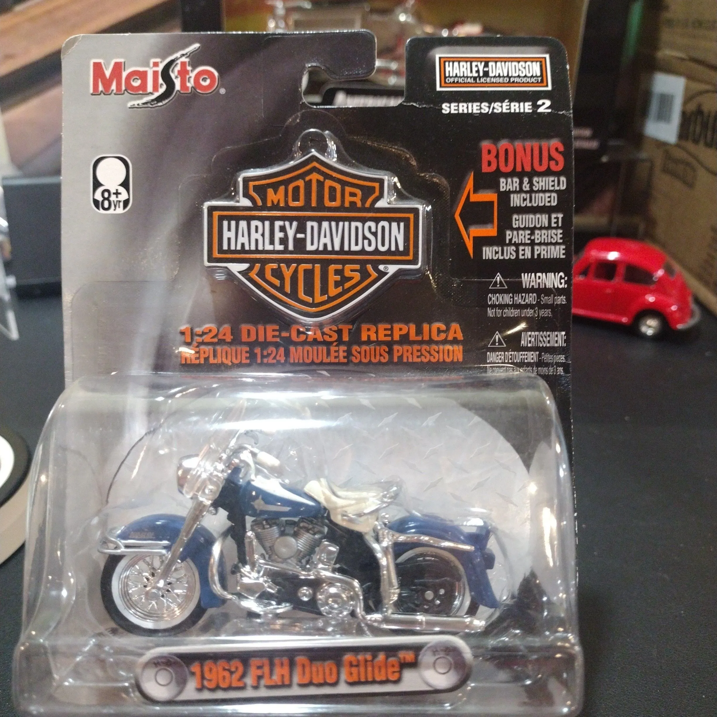 1962，ハーレーダビッドソン、ダイキャスト！24金メッキ！1/18スケール