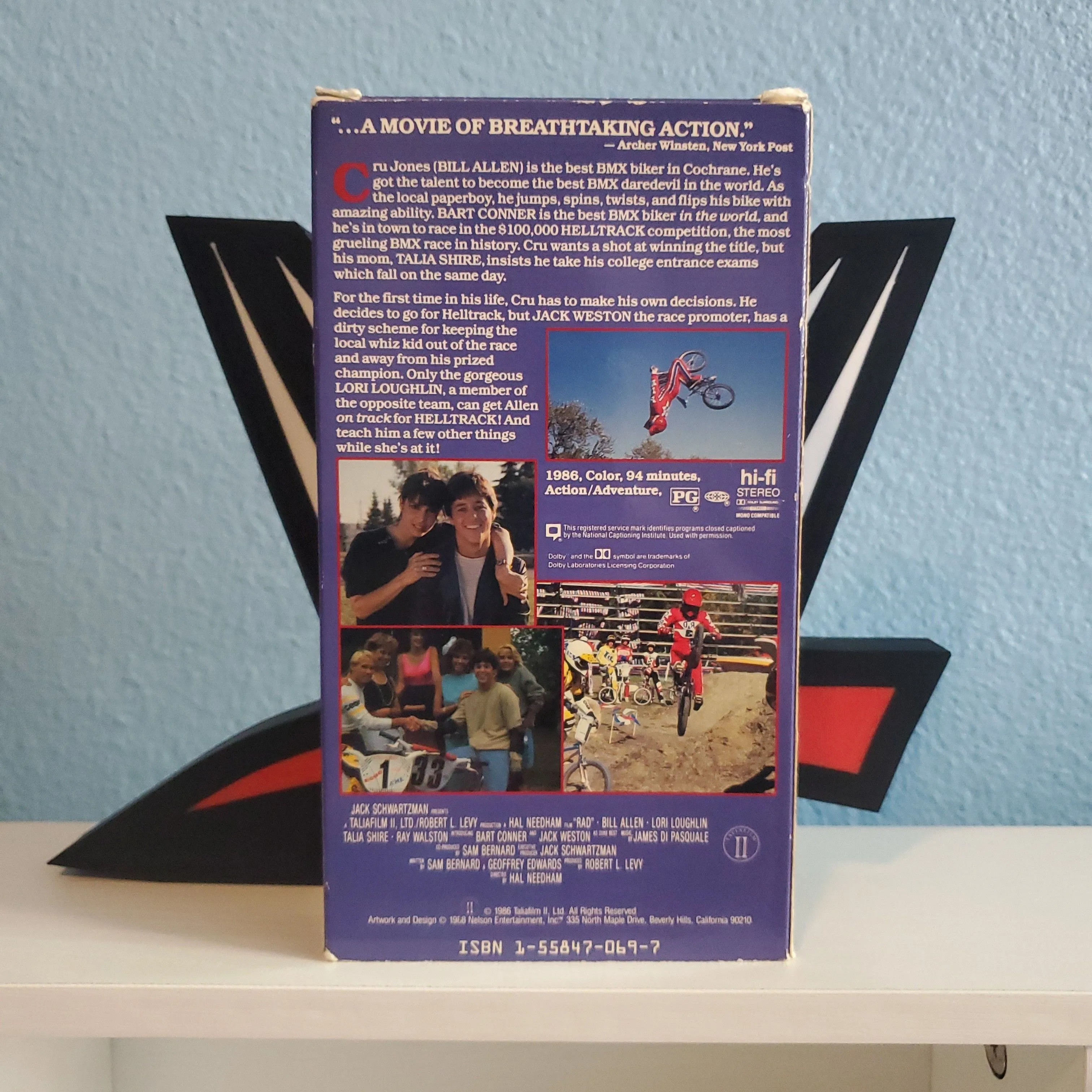 RAD (VHS 1986) RARE* HTF* *BMX BURT ALLEN LORI LOUGHLIN TALIA