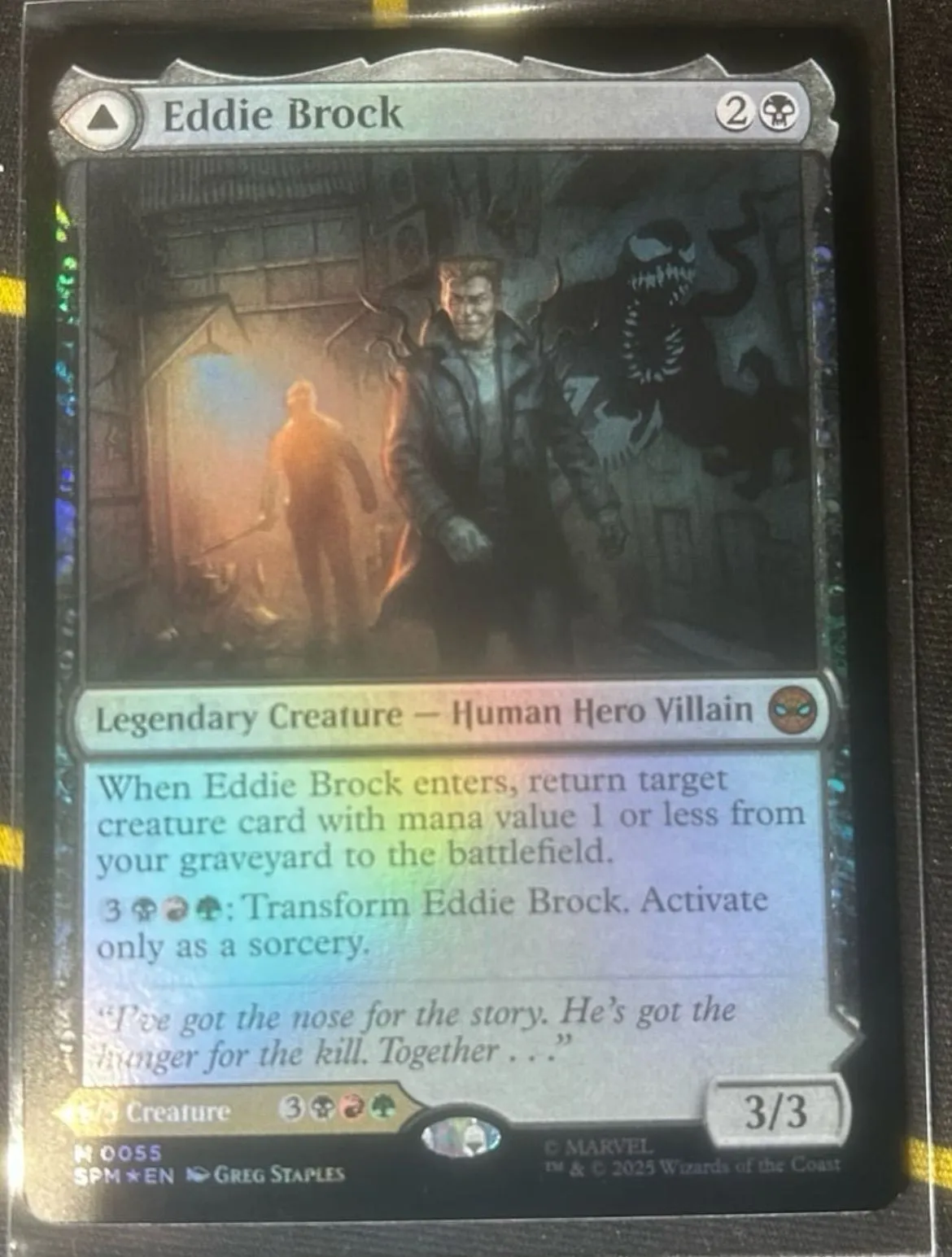 Eddie Brock Foil/ Venom, Lethal Protector Foil M 0055 SPM