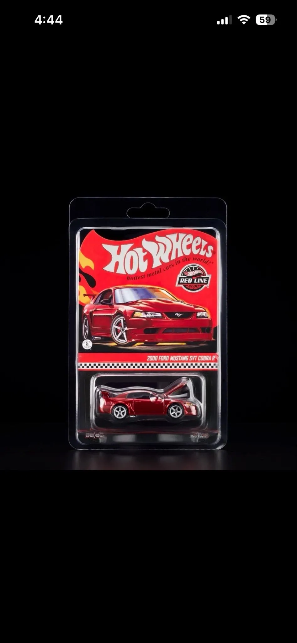 Hot Wheels RLC 2000 Ford Mustang SVT Cobra R Spectraflame Red