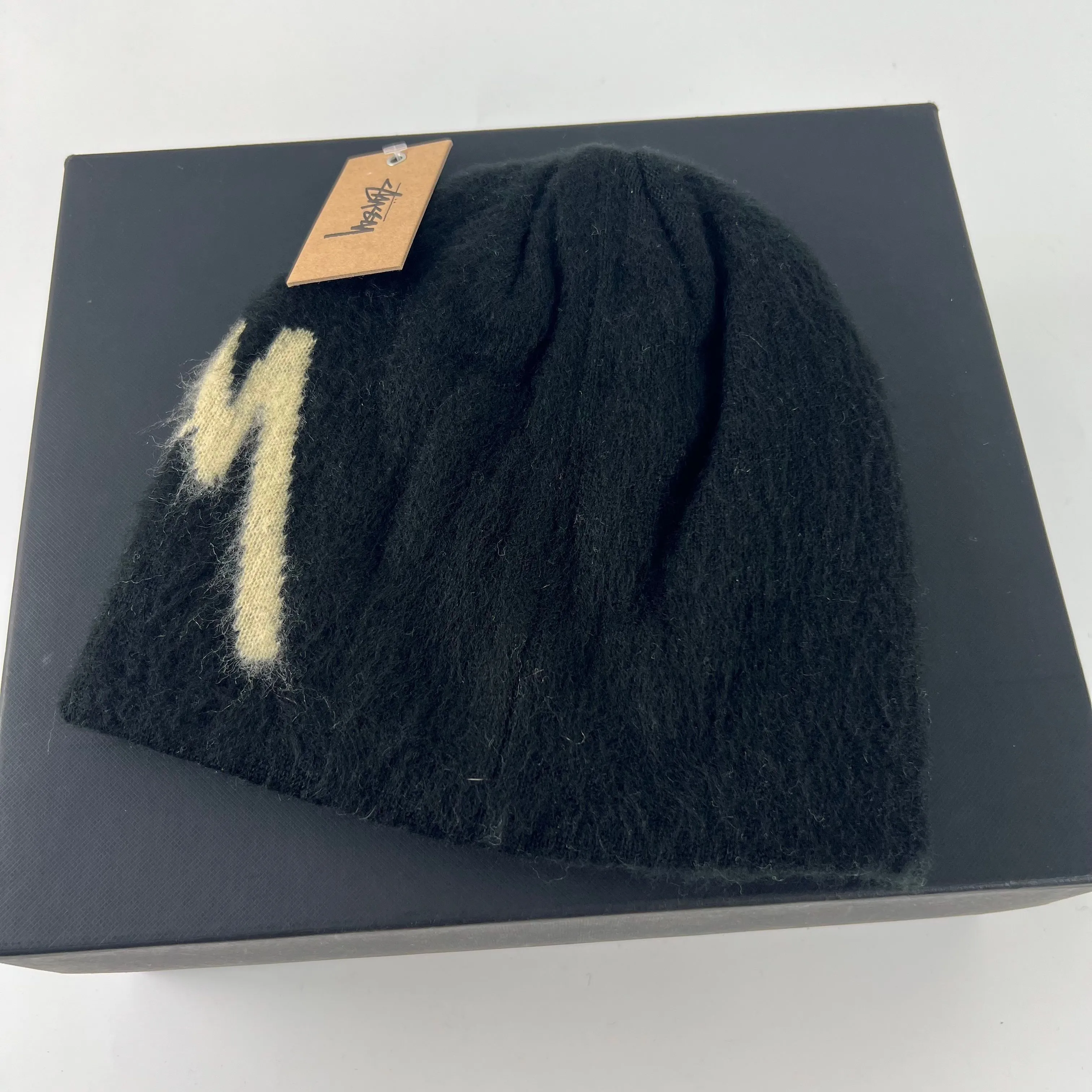 Stussy black brushed out stock skullcap💢💢💦 · Whatnot: Shop