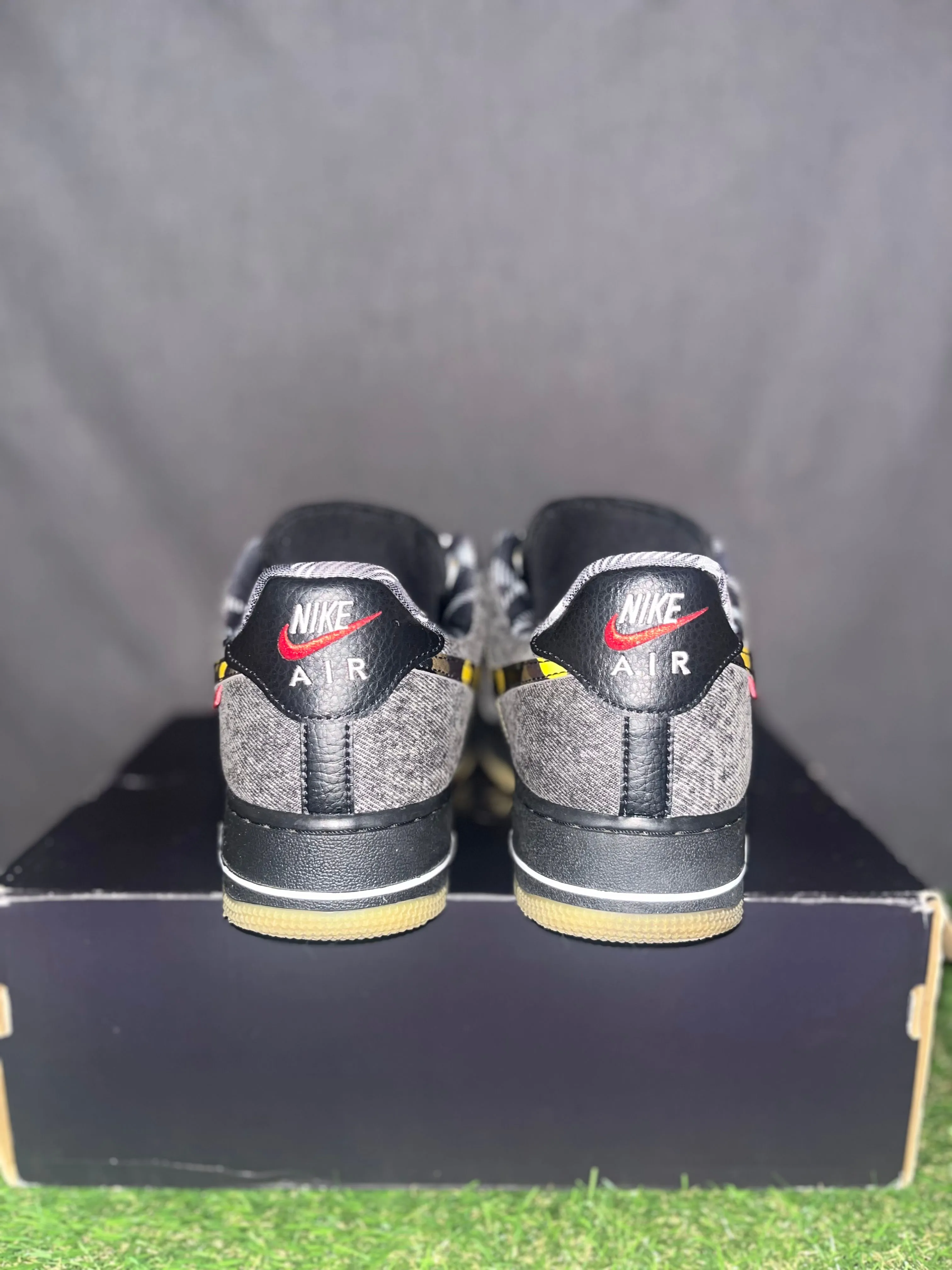 Size 9.5 - Nike Air Force 1 Low Camo Denim Remix · Whatnot