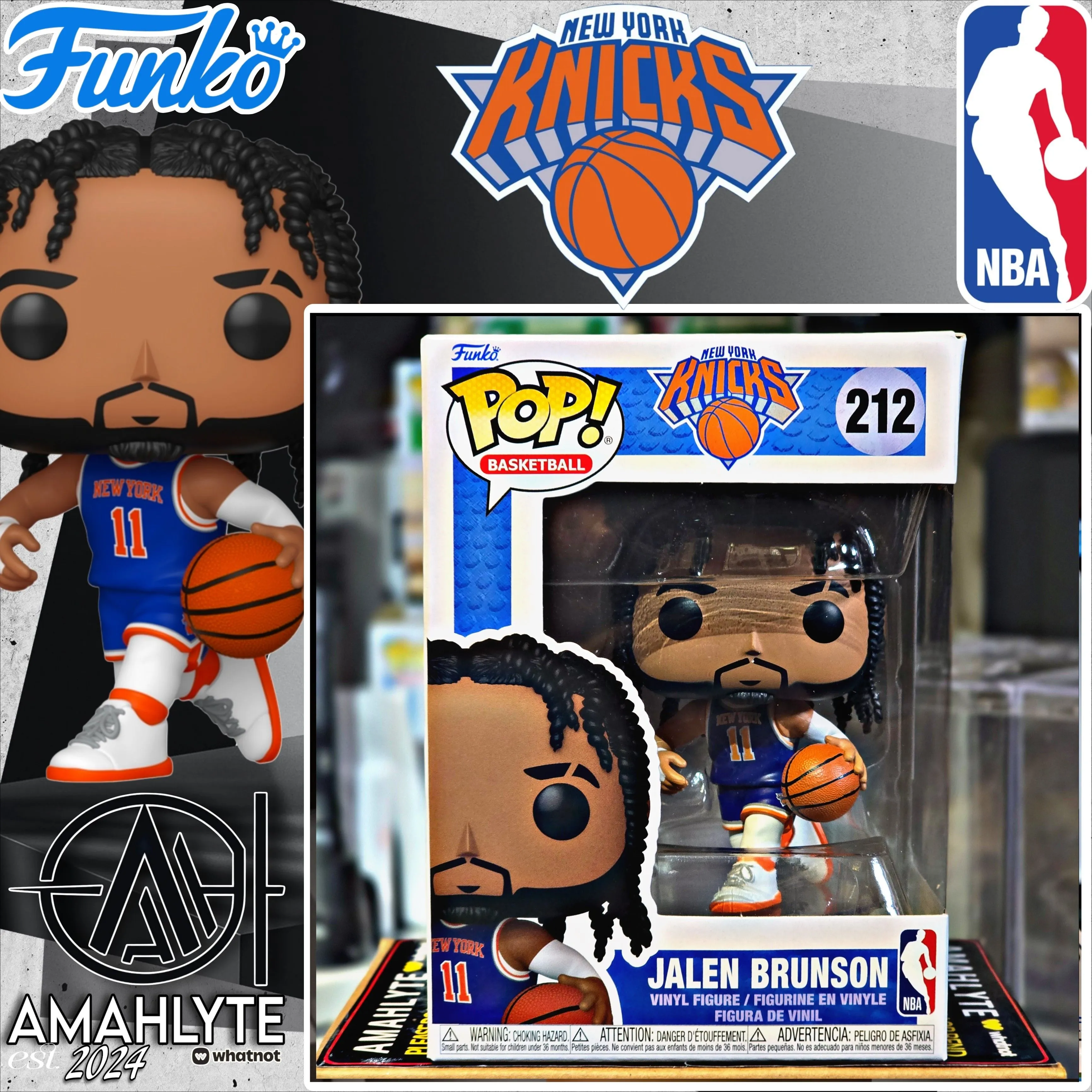 2025 Funko POP!® Basketball🏀JALEN BRUNSON #212🏀Statement Edition
