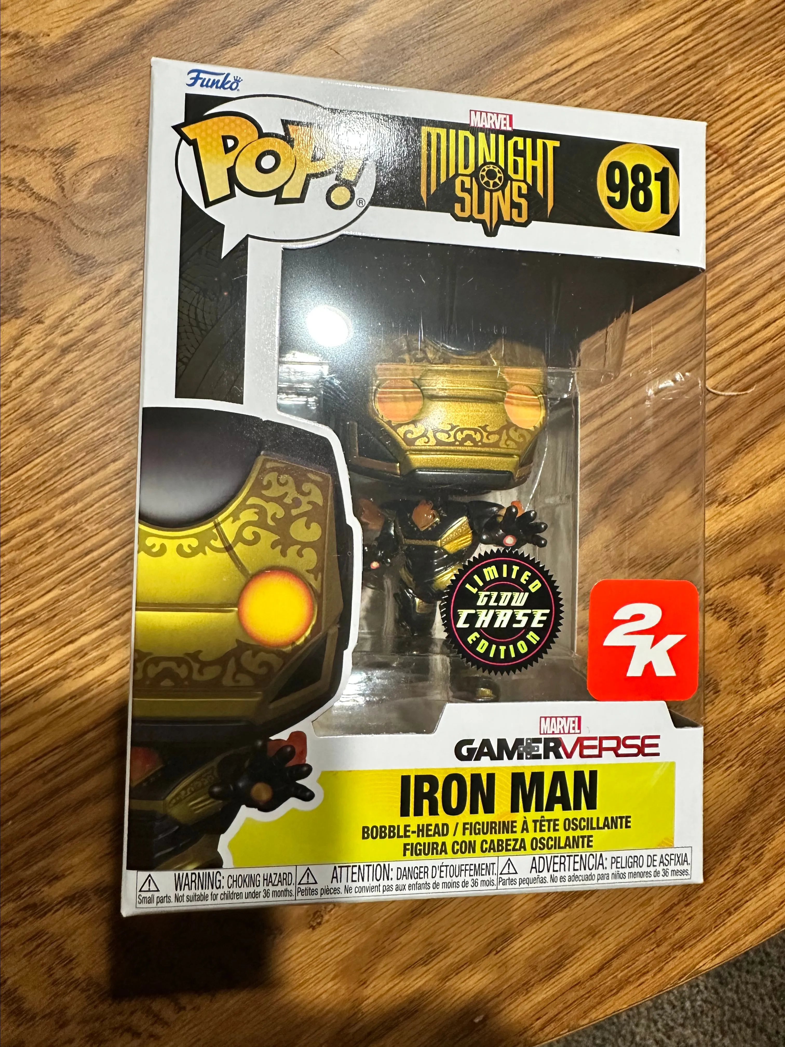 Funko Pop! fashion Midnight Suns Iron Man Glow Chase MINT