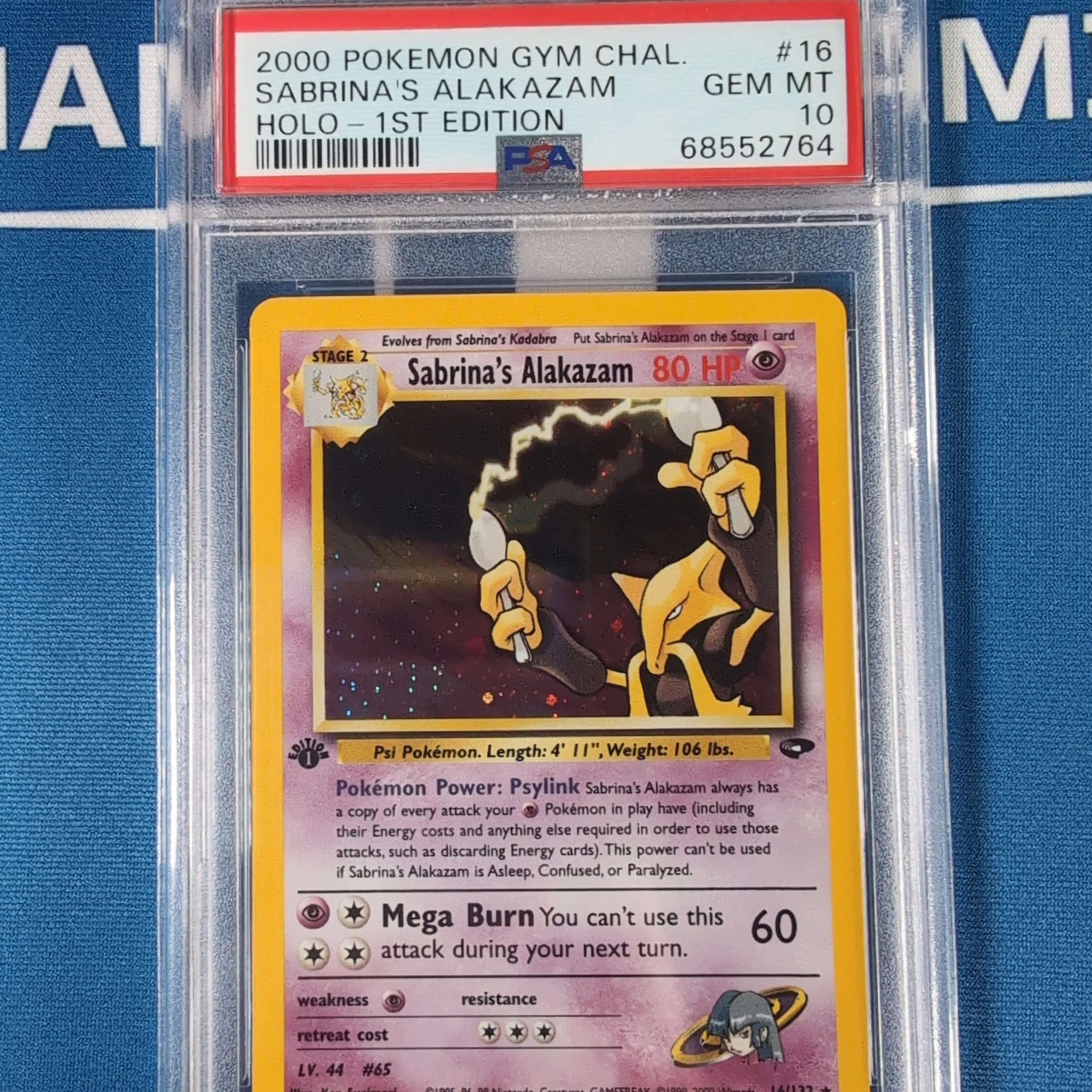 Pokemon 1st Edition Sabrina's Alakazam store PSA 8