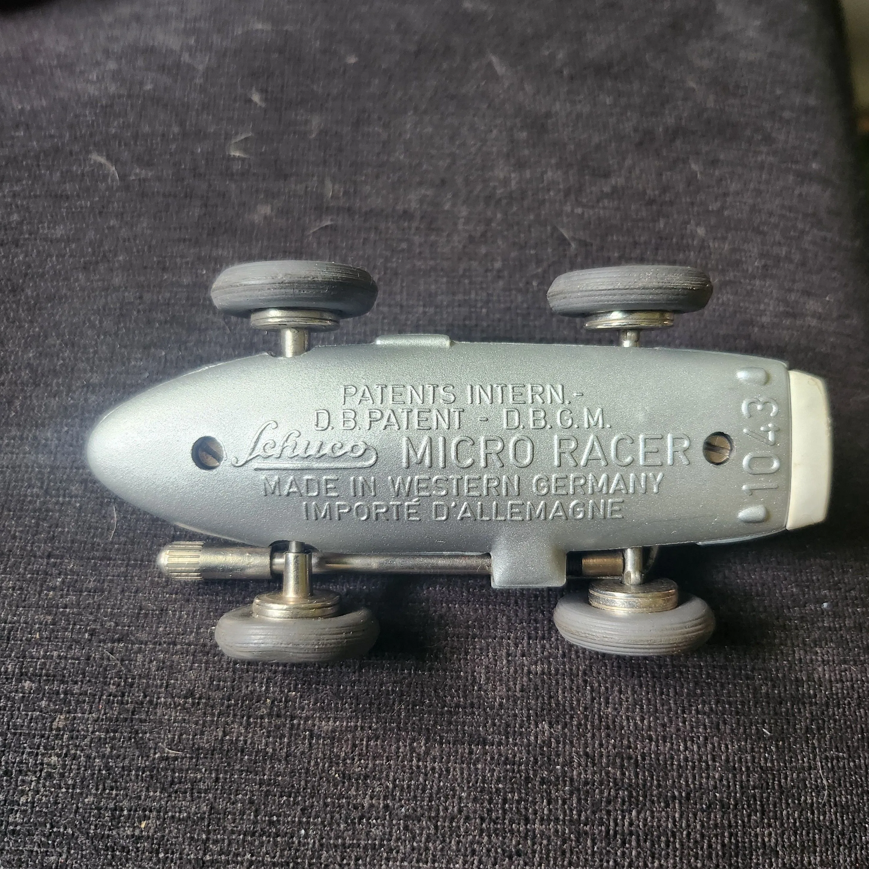 Vtg Schuco Micro Racer 1043 Mercedes Wind Up Toy Car W Germany
