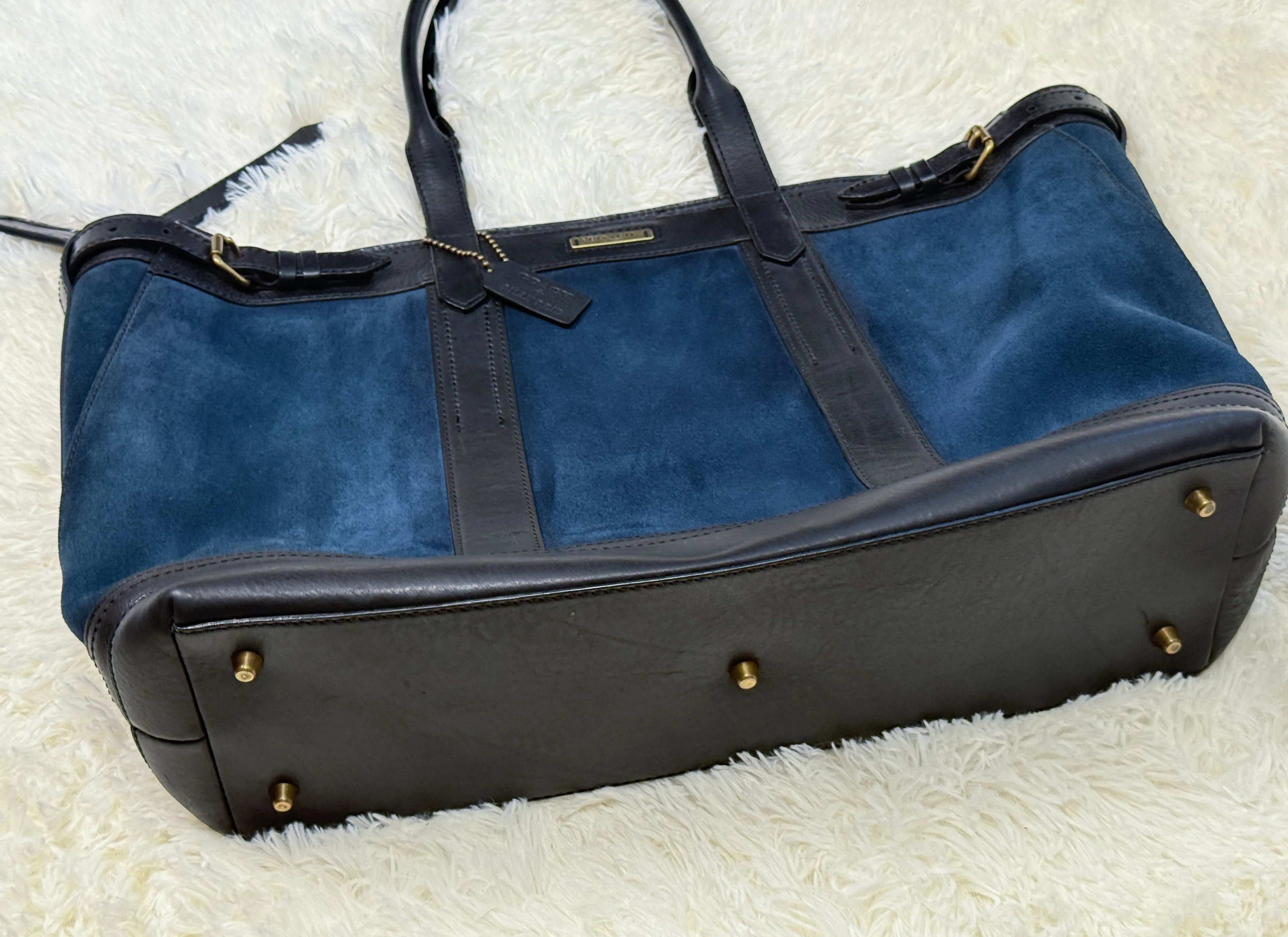 02. Coach x Billy Reid Warrior Tote in Blue Suede, 2013 Limited