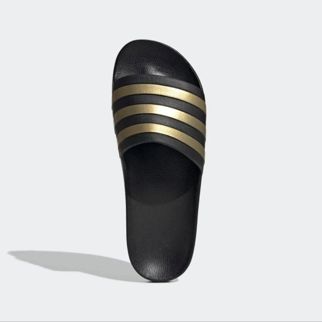 Adidas slides gold best sale