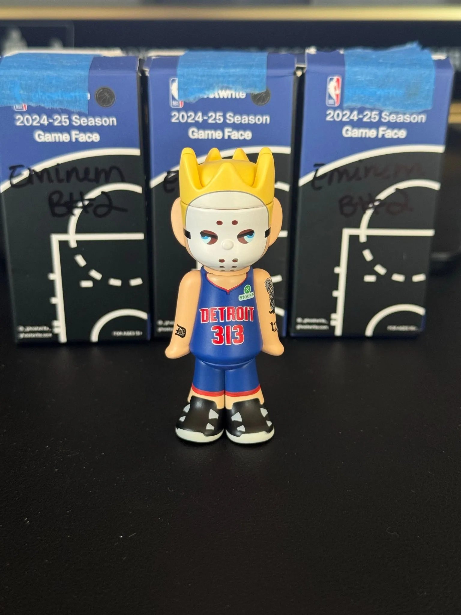 Eminem ghostwrite 2024-25 NBA Game Face /1000 Famous Fan Pistons